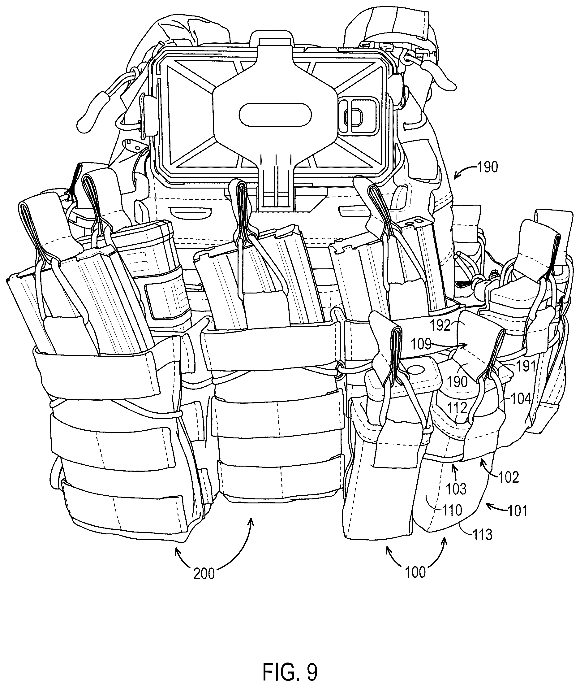 Patent US12618653 Figure 9 – Magazine retention systems