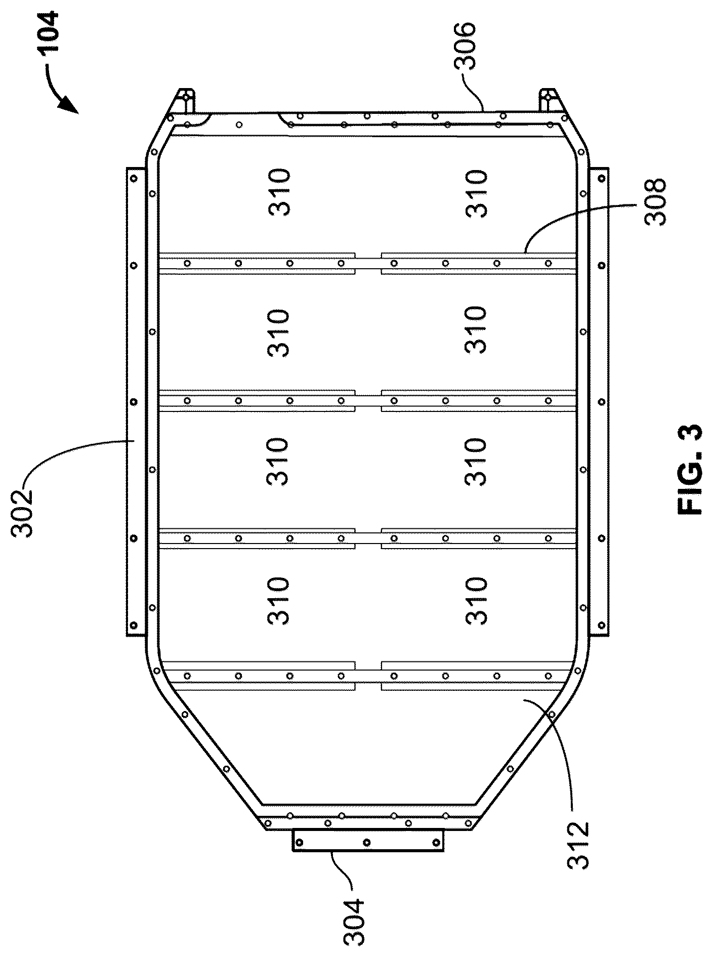 Patent US12618659 Figure 3 – Battery pack configured to determine a deformation event