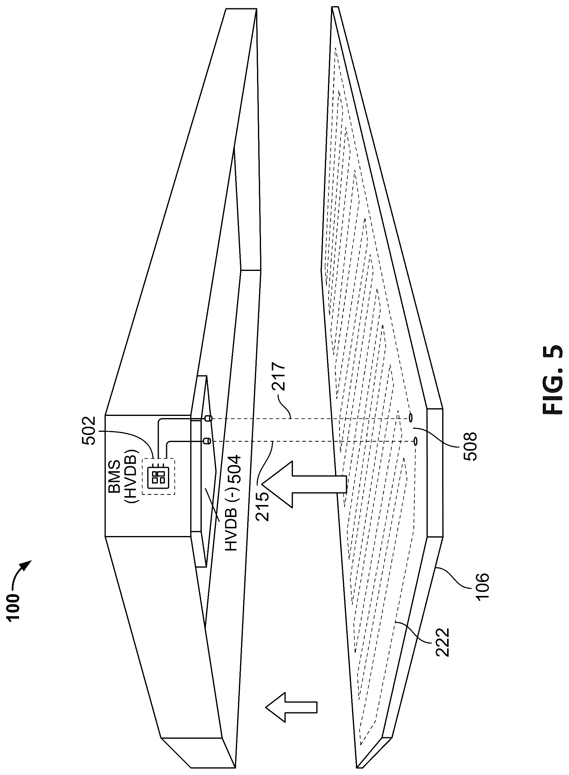 Patent US12618659 Figure 5 – Battery pack configured to determine a deformation event