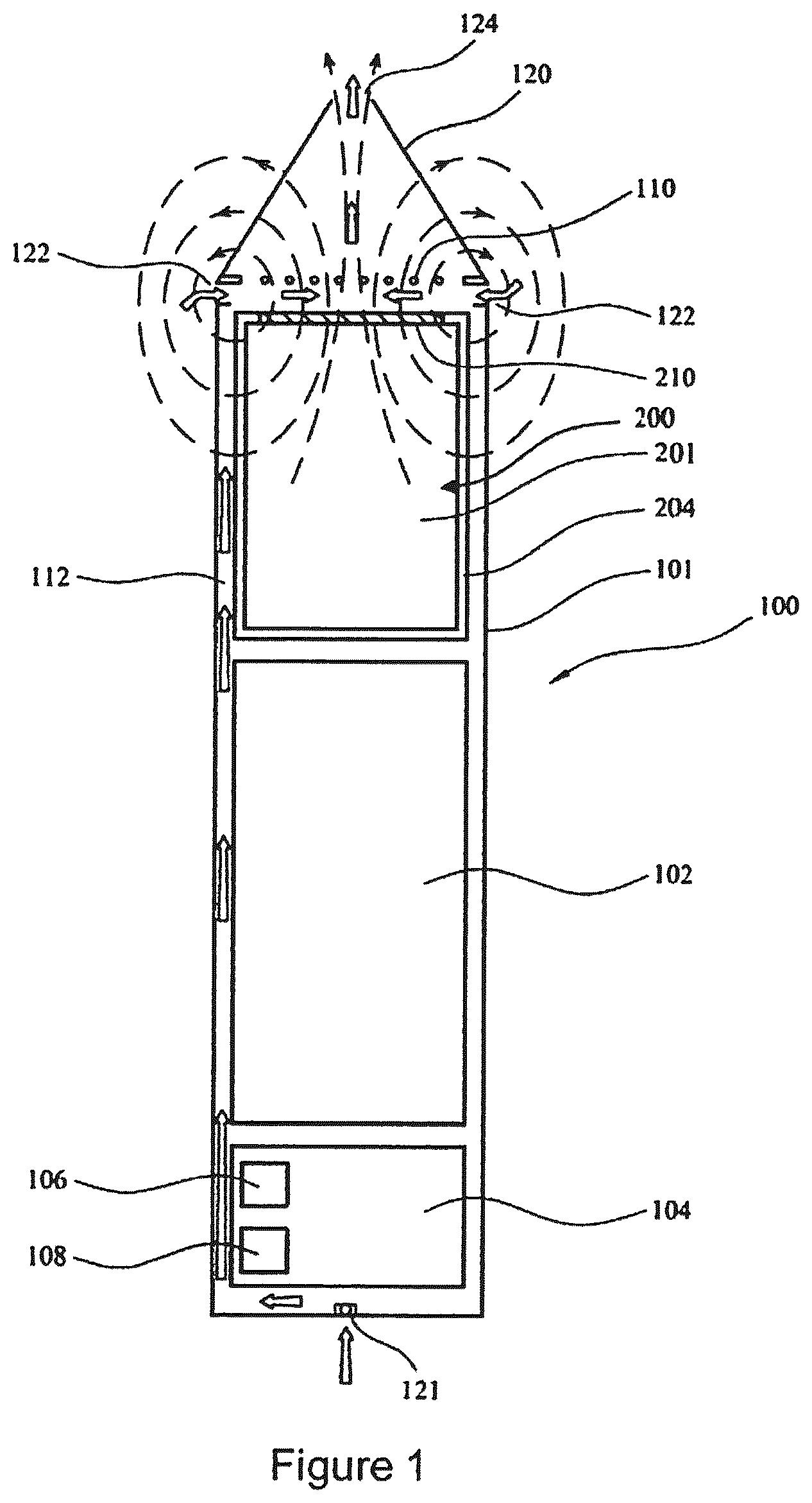 Patent US12618671 Figure 1 – Aerosol-generating system with pairs of electrodes