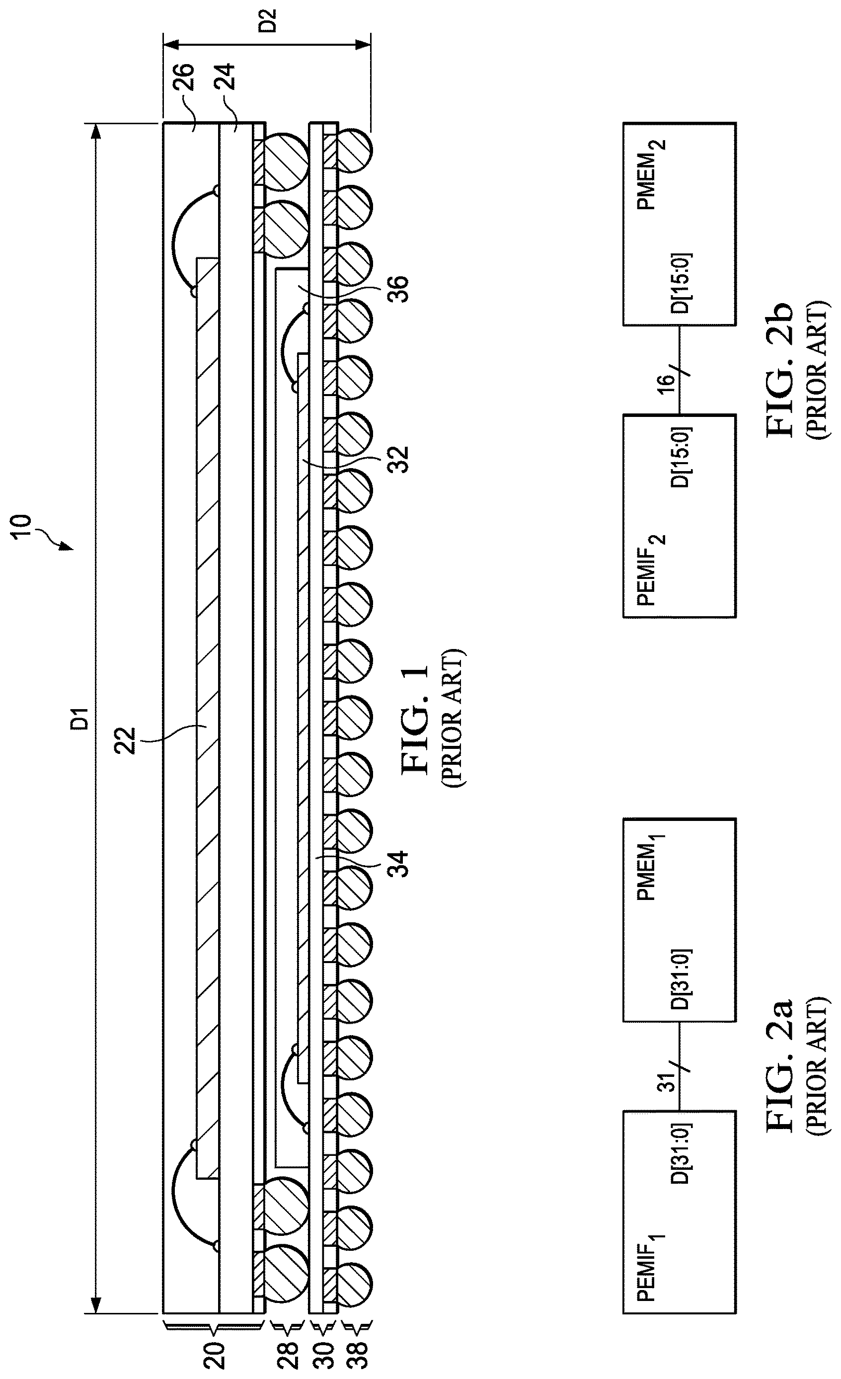Patent US12618680 Figure 1 – Package on package memory interface and configuration with error code correction