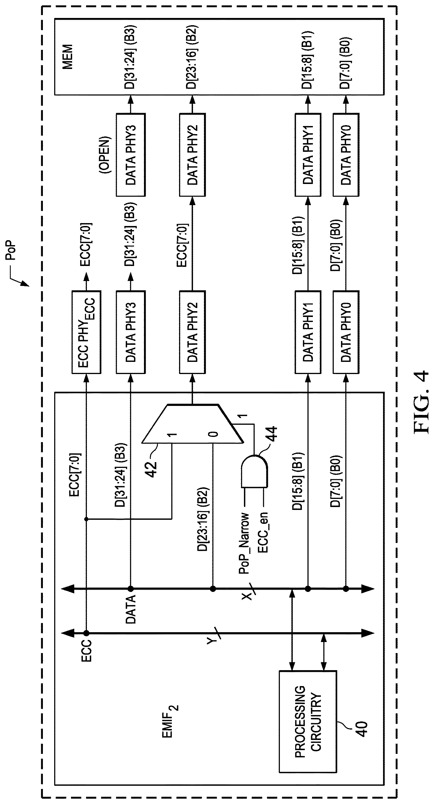 Patent US12618680 Figure 3 – Package on package memory interface and configuration with error code correction