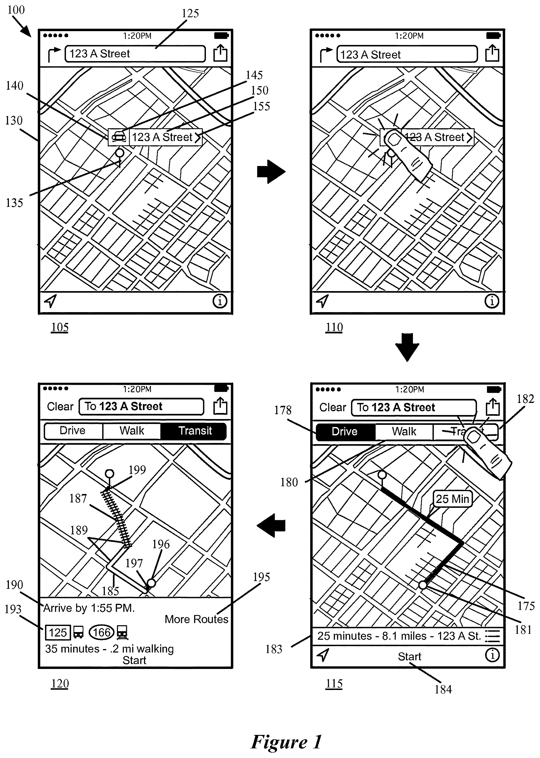 Patent US12618681 Figure 1 – Transit navigation