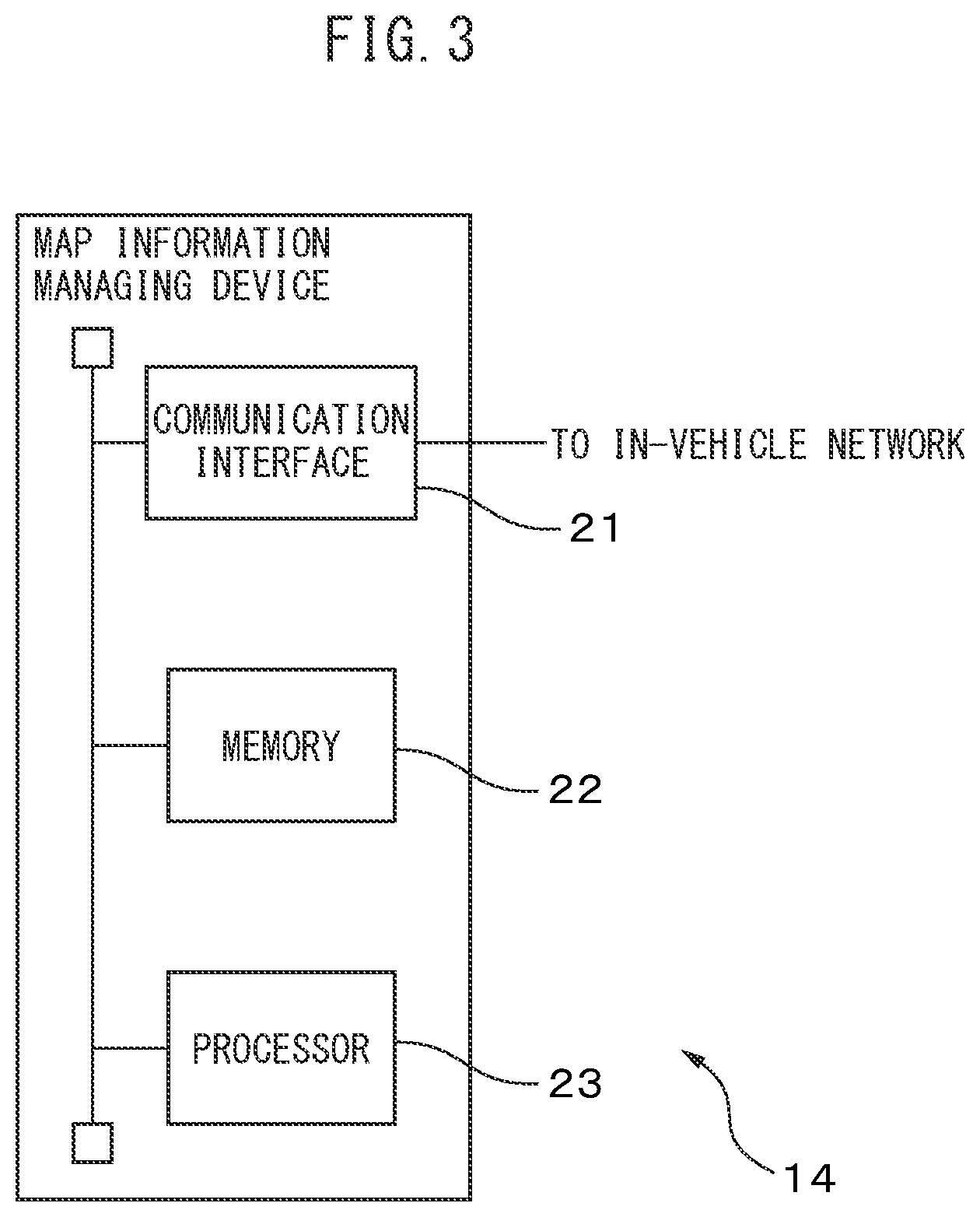 Patent US12618689 Figure 3 – Device, method, and computer program for managing map information, and map server