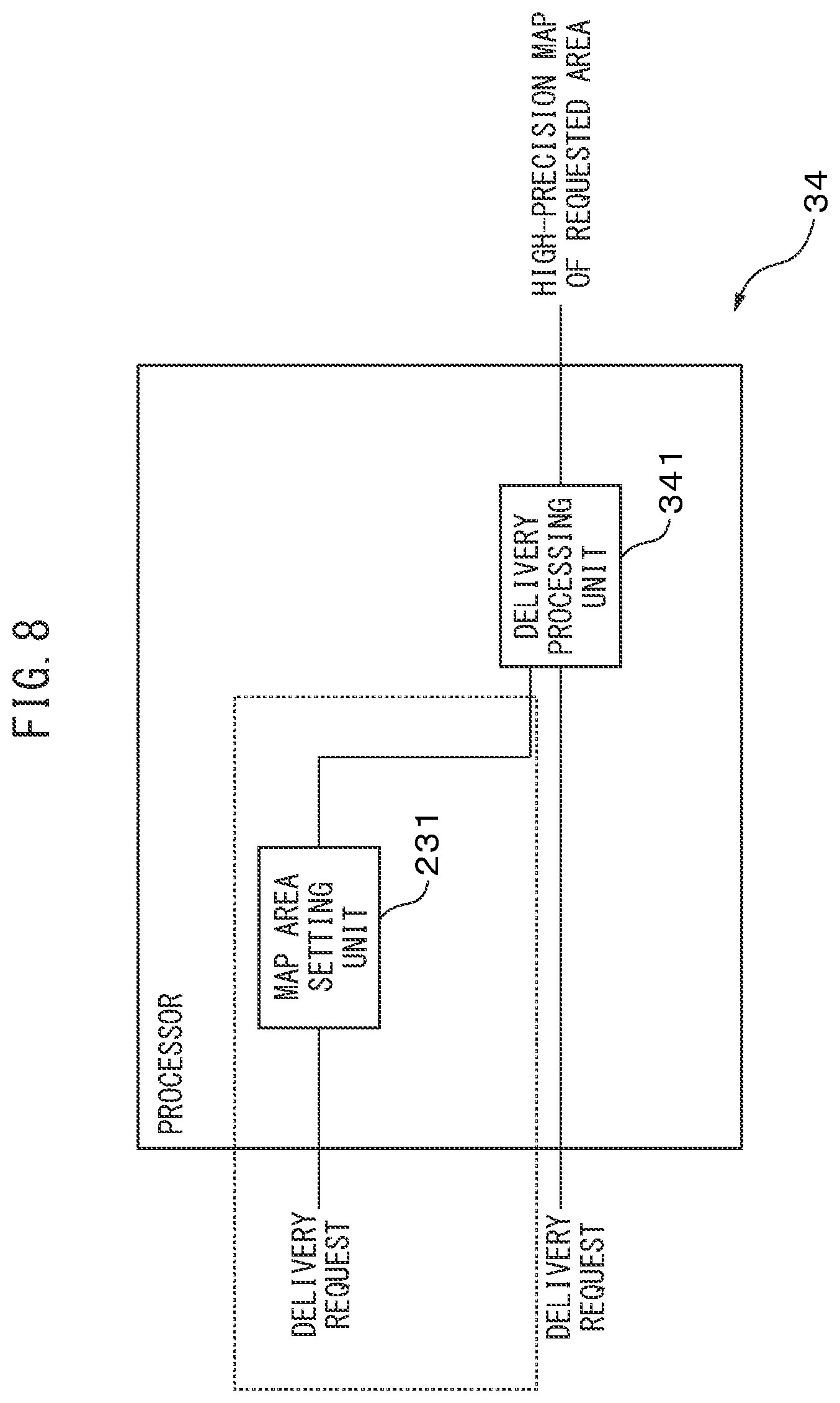 Patent US12618689 Figure 8 – Device, method, and computer program for managing map information, and map server