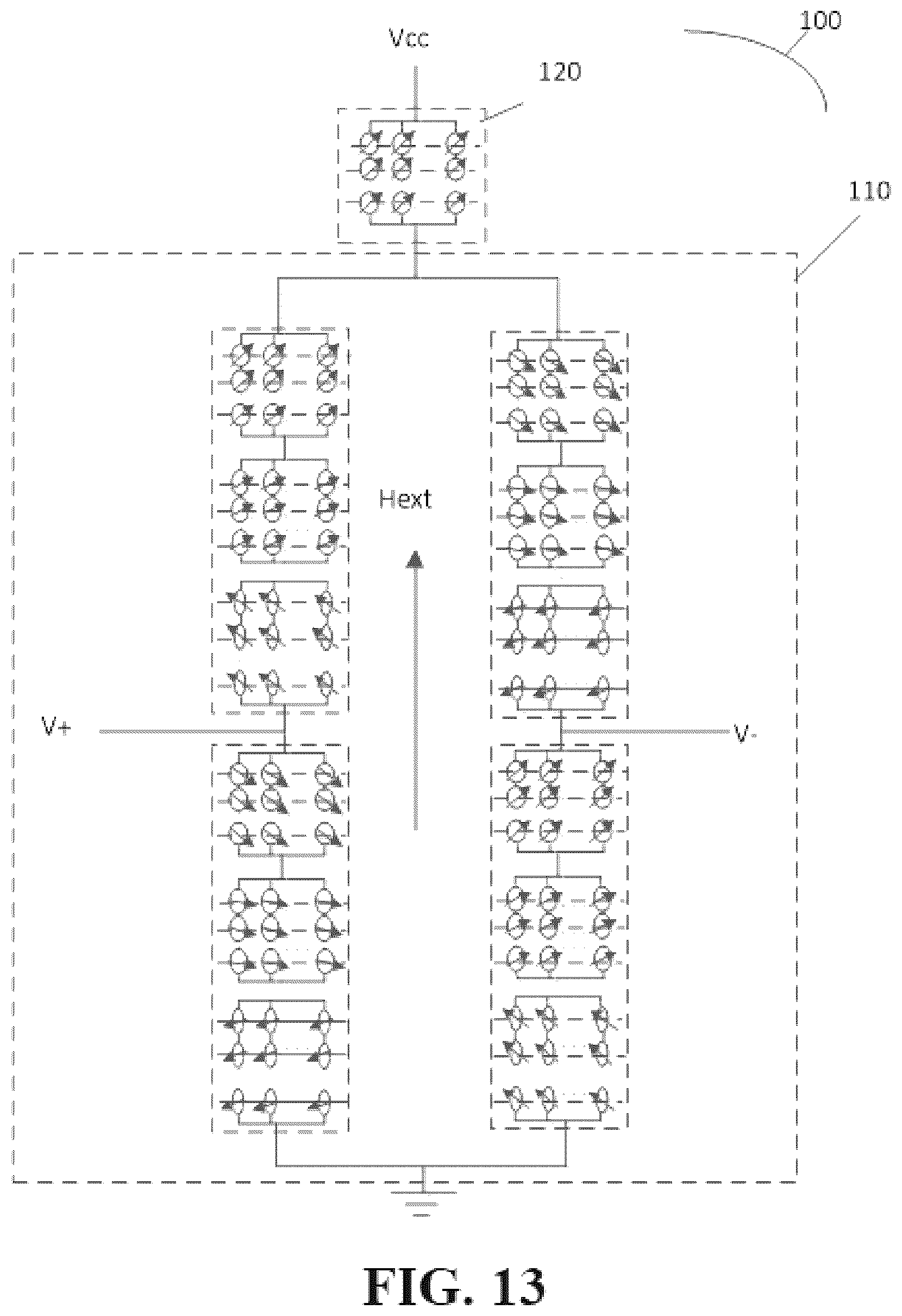 Patent US12618691 Figure 8 – Magnetoresistive sensor with harmonically broadened linear range