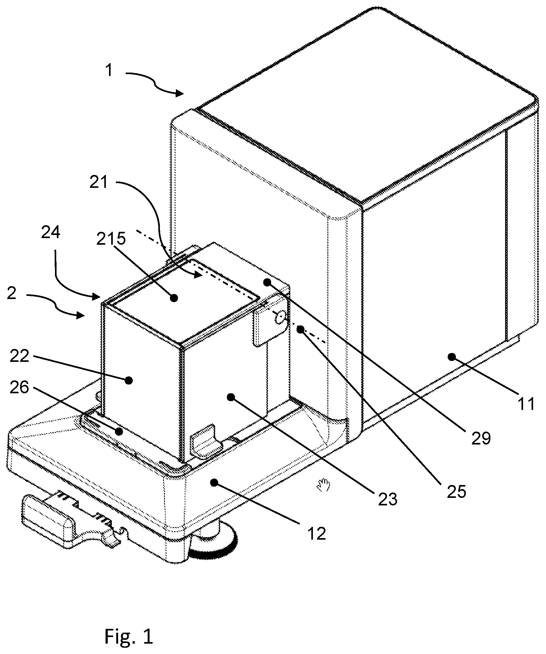 Patent US12618706 — Draft shield comprising a swiveling door — Figure 1
