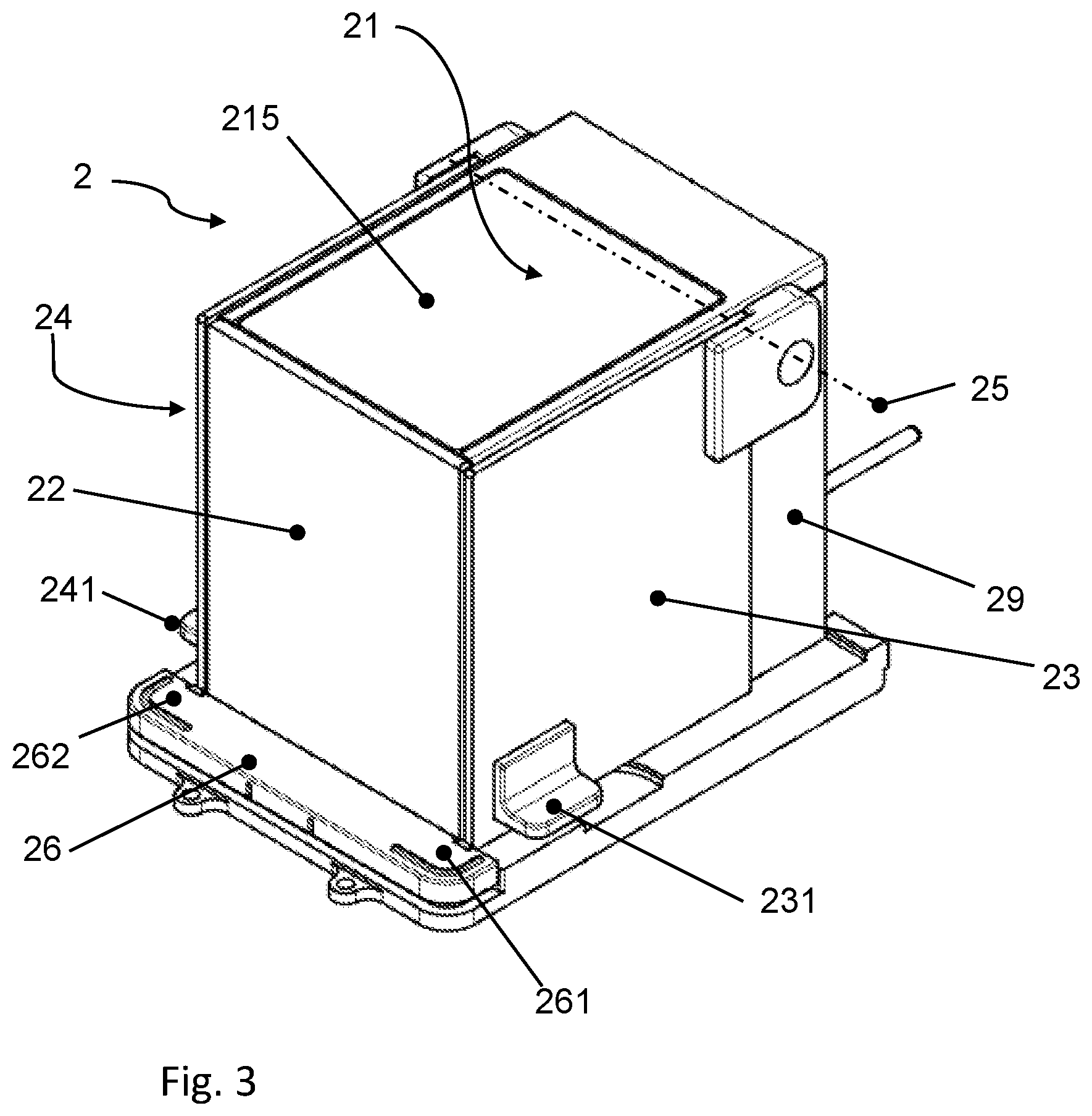 Patent US12618706 Figure 3 – Draft shield comprising a swiveling door