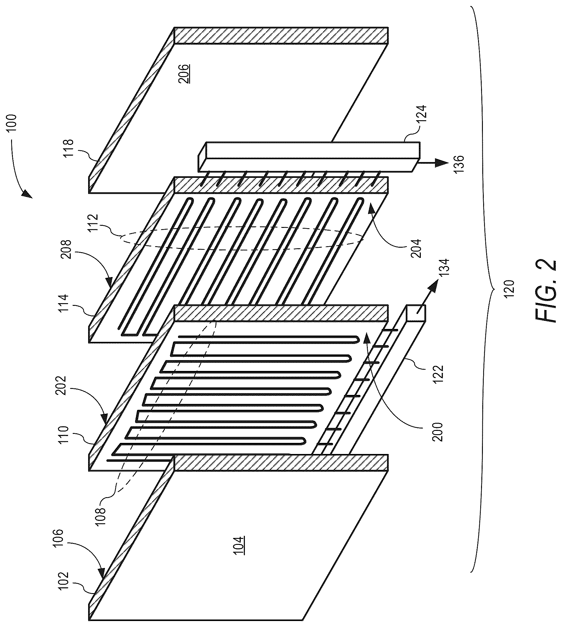 Patent US12618710 Figure 2 – Oscillating heat pipe based energy beam profiler and calorimeter
