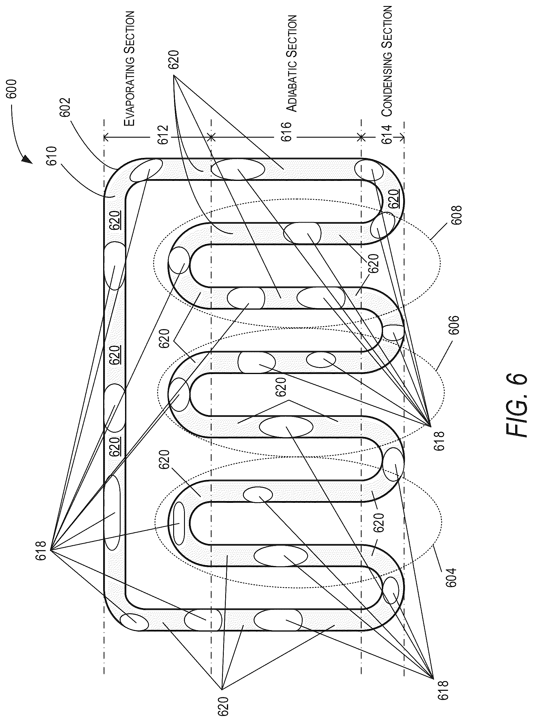 Patent US12618710 Figure 6 – Oscillating heat pipe based energy beam profiler and calorimeter