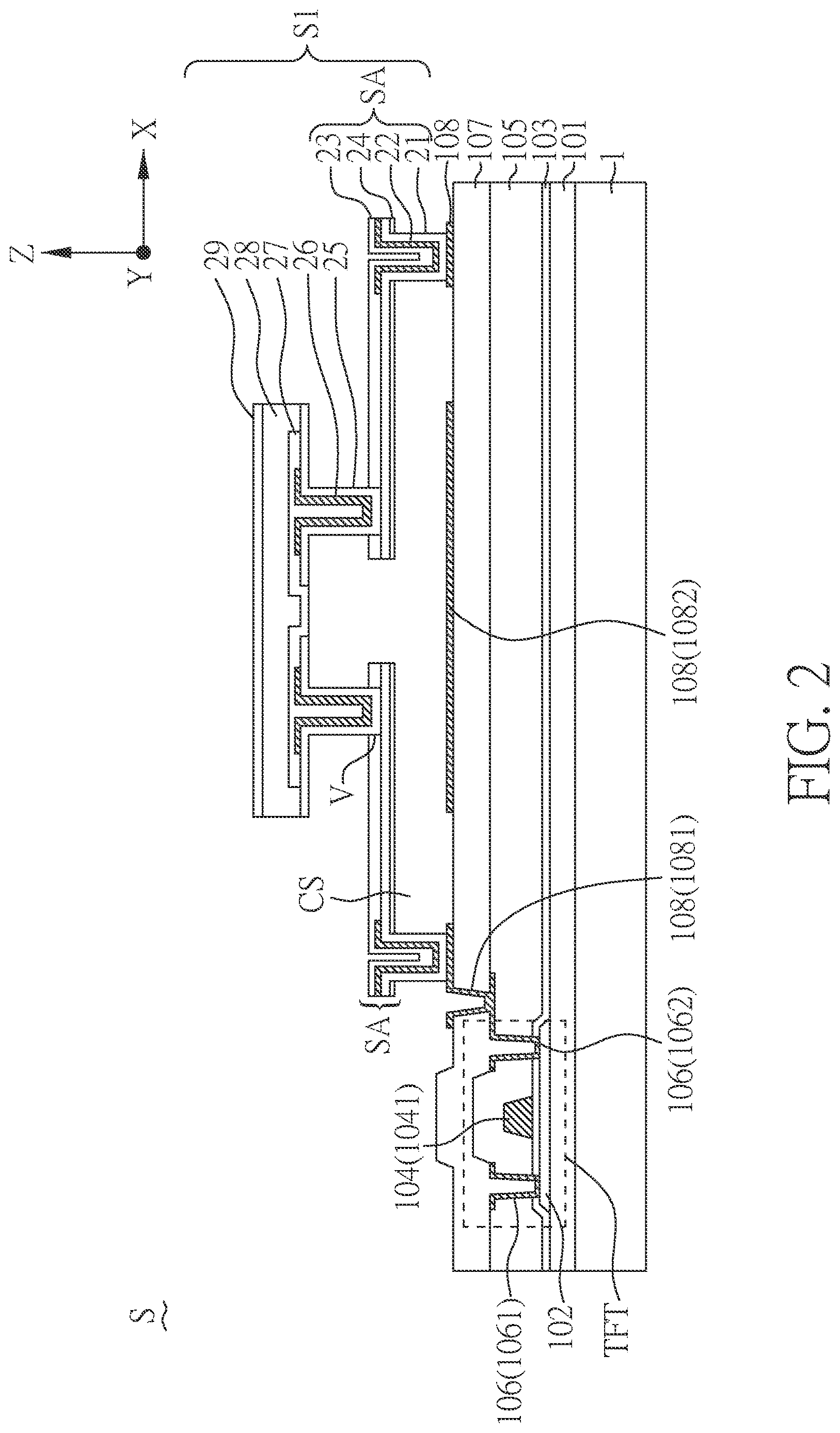 Patent US12618715 Figure 2 – Sensing device