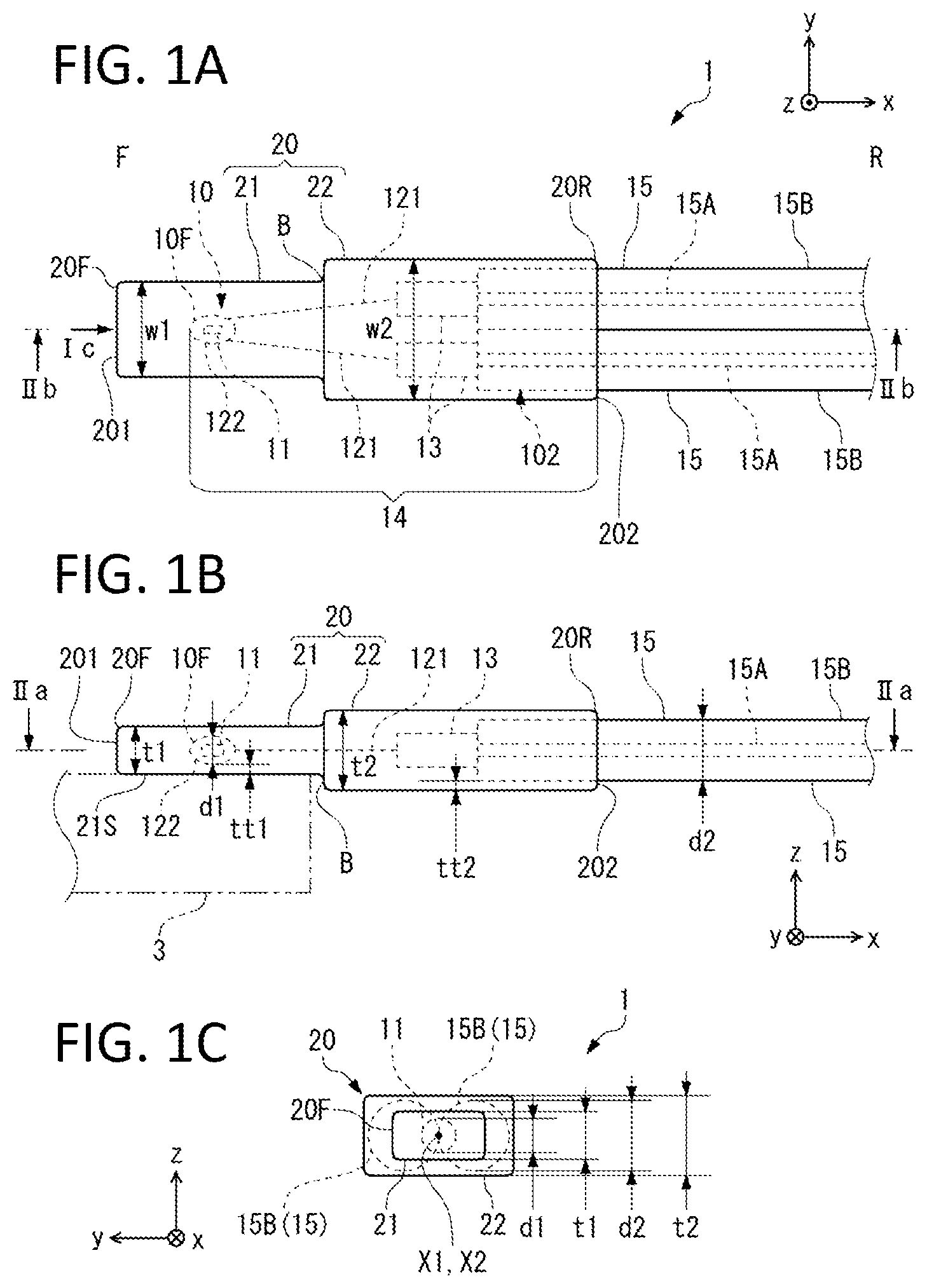 Patent US12618720 Figure 1 – Temperature sensor and method of manufacturing temperature sensor