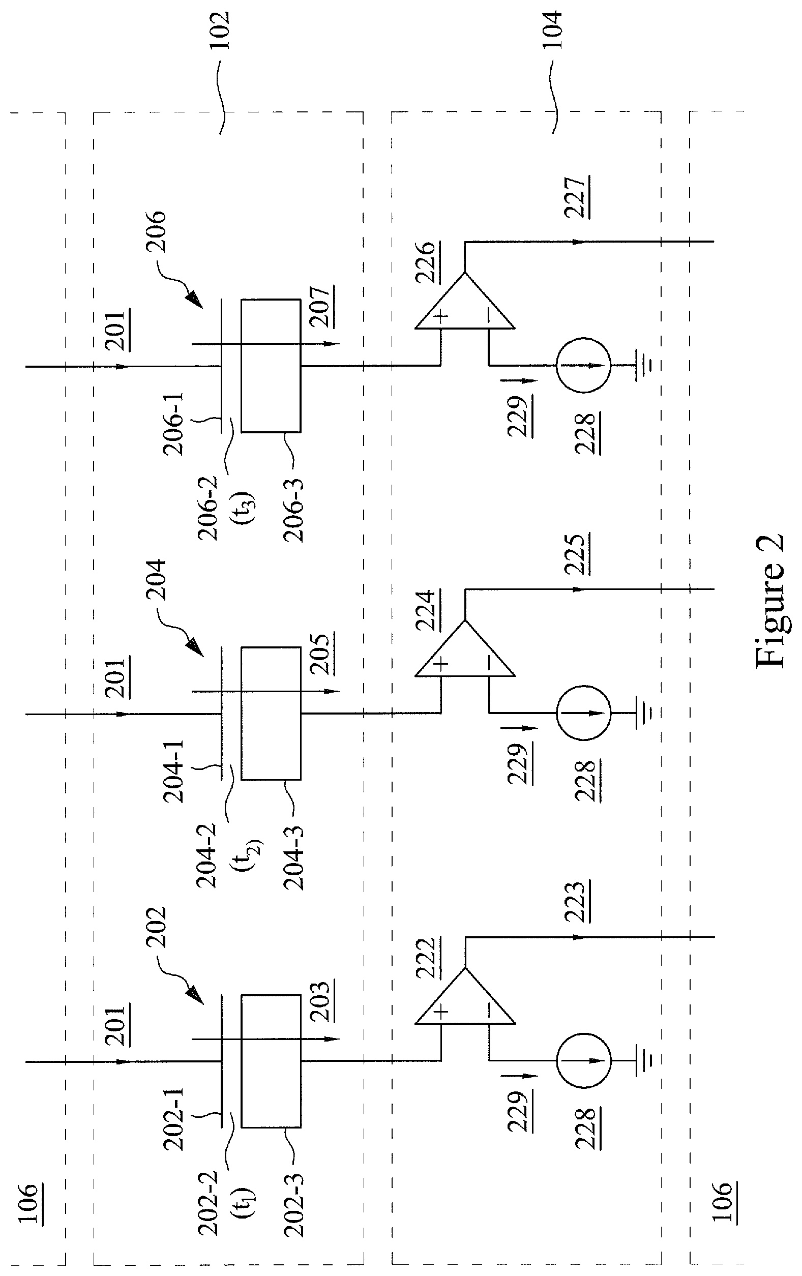 Patent US12618721 Figure 2 – Capacitor-based temperature-sensing device