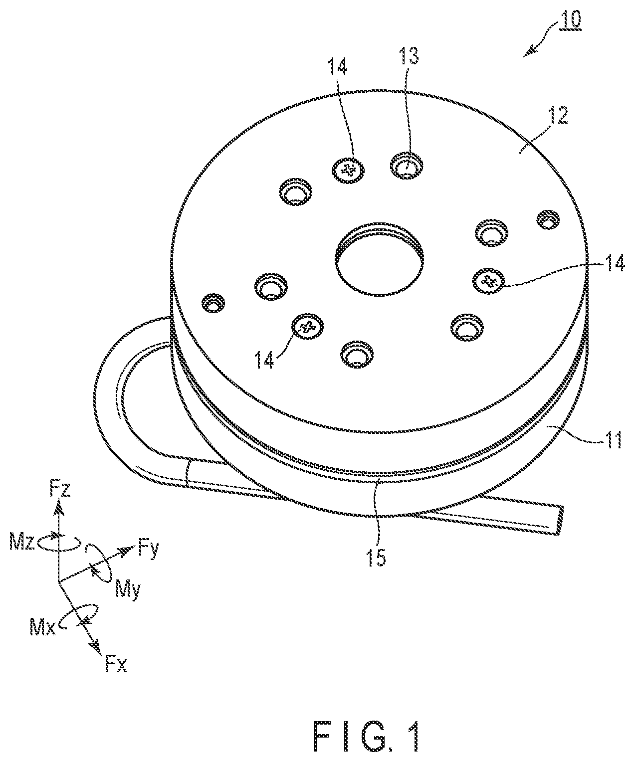 Patent US12618725 — Elastic body including deformable portions and force sensor using the same — Figure 1