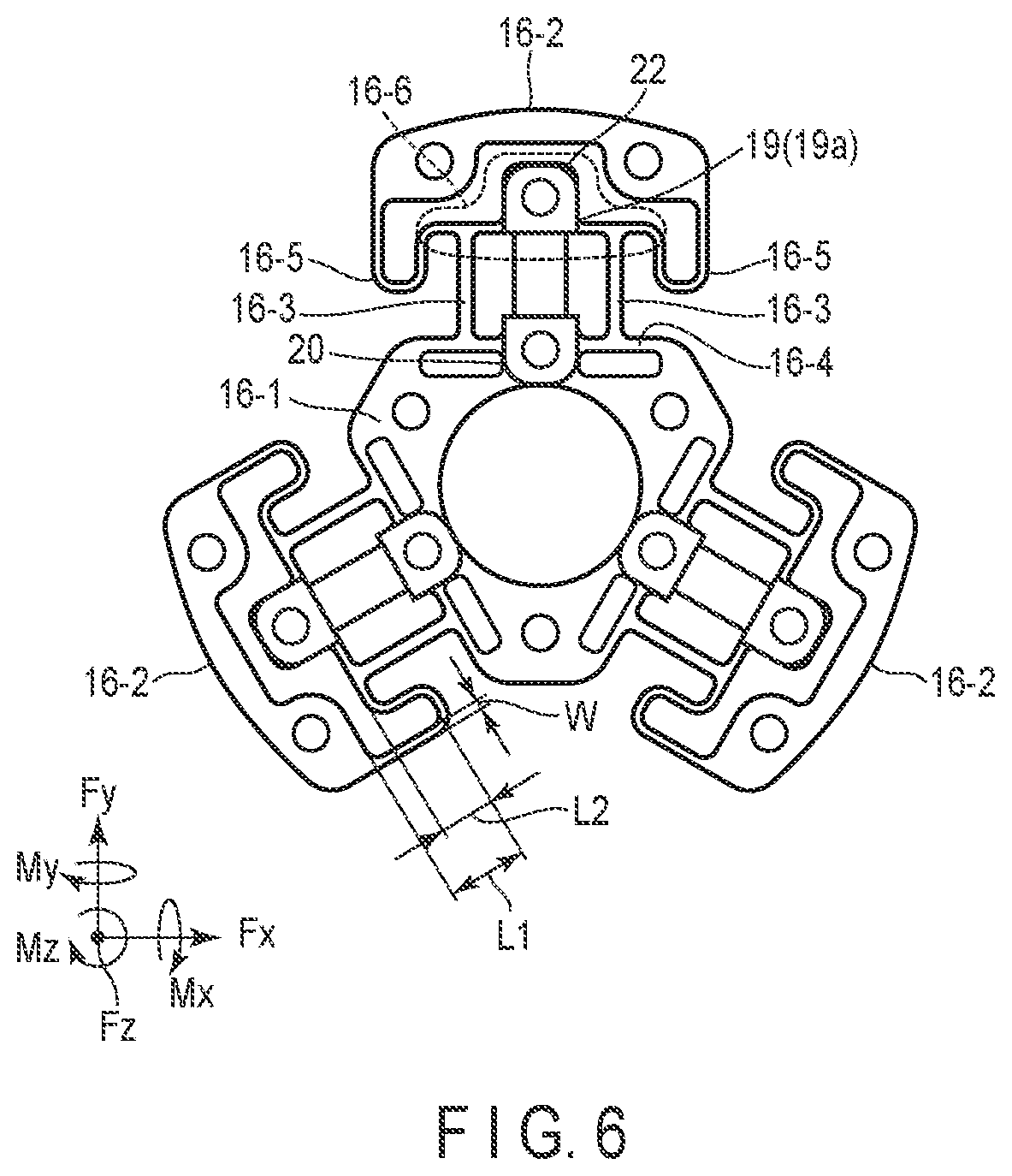 Patent US12618725 Figure 5 – Elastic body including deformable portions and force sensor using the same