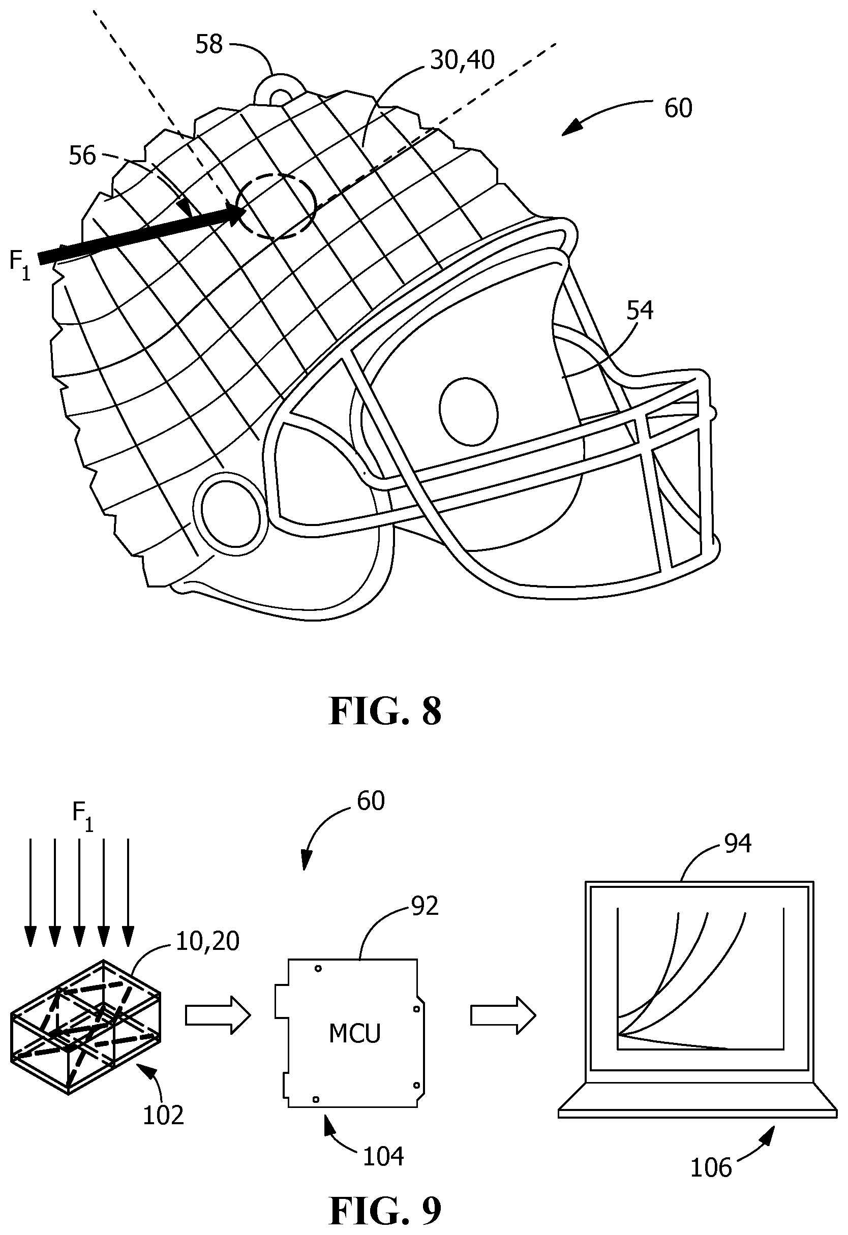 Patent US12618727 Figure 5 – Smart fabric impact sensors