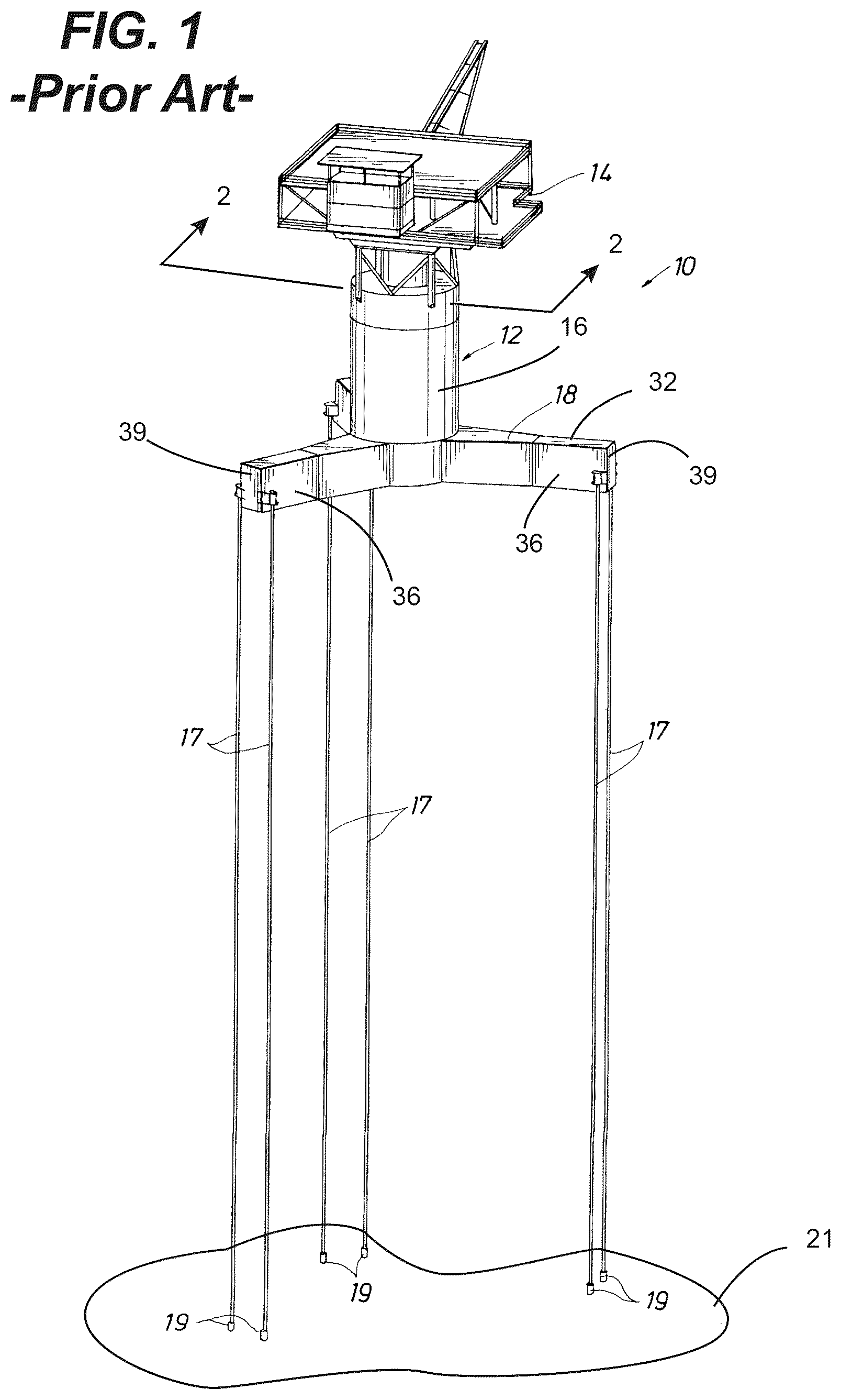 Patent US12618729 Figure 1 – Systems, devices and methods for monitoring support platform structural conditions