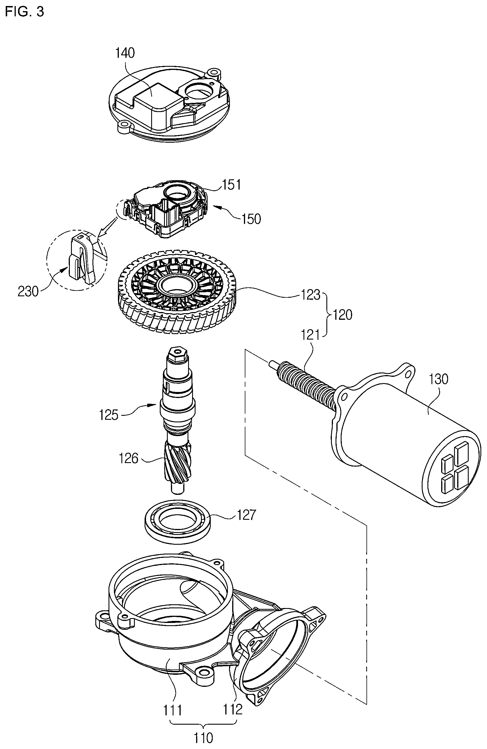 Patent US12618732 Figure 3 – Pinion sensor structure of steering apparatus and method of assembling pinion sensor structure of steering apparatus