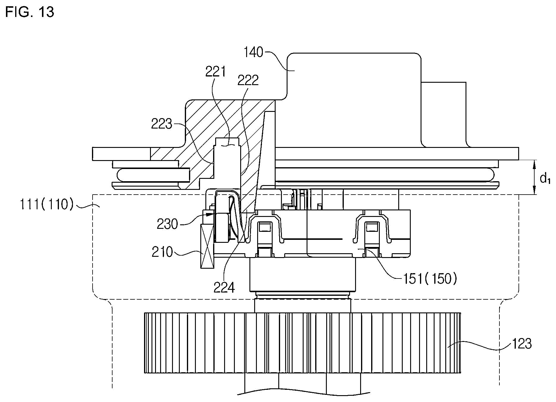 Patent US12618732 Figure 12 – Pinion sensor structure of steering apparatus and method of assembling pinion sensor structure of steering apparatus