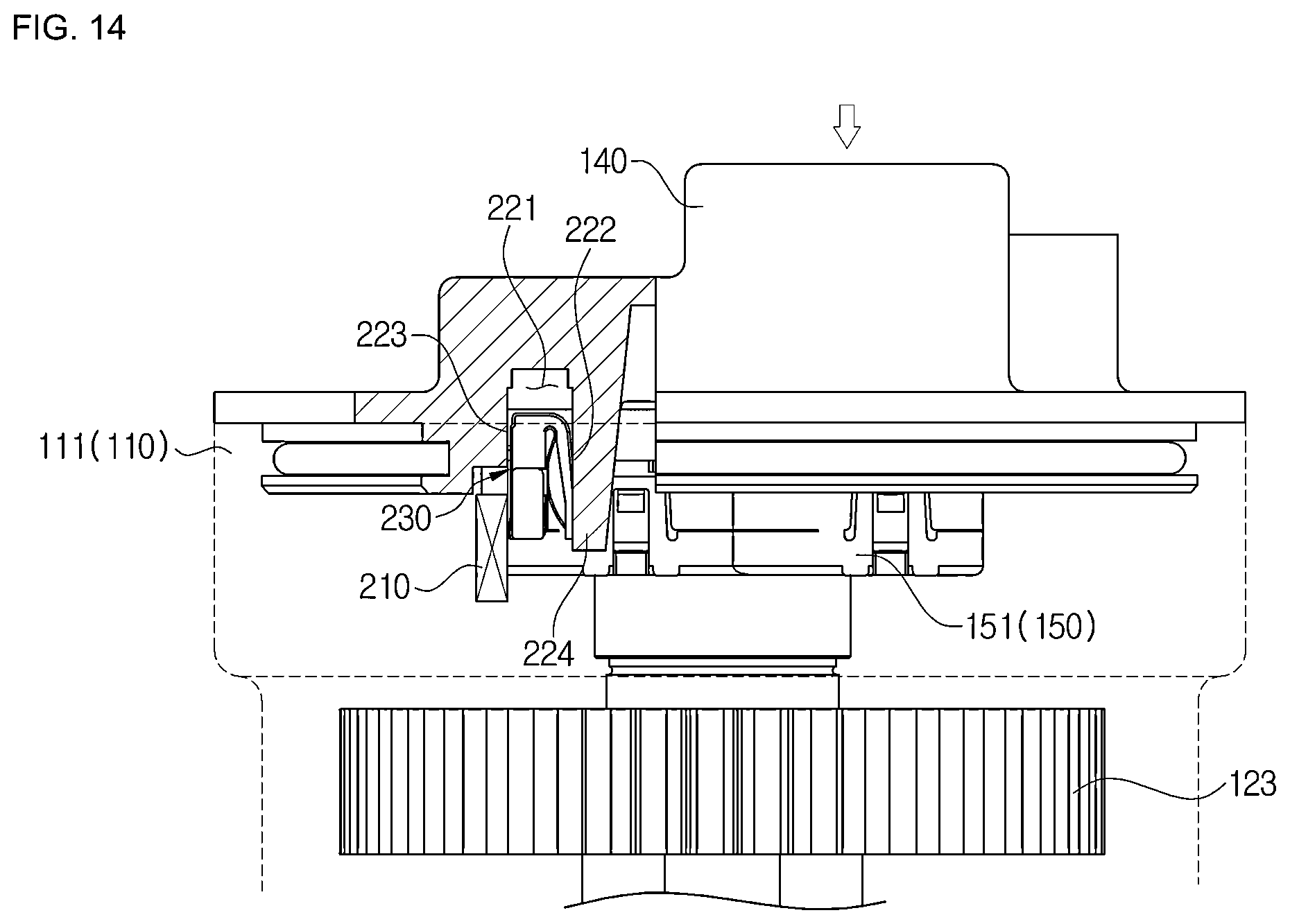Patent US12618732 Figure 13 – Pinion sensor structure of steering apparatus and method of assembling pinion sensor structure of steering apparatus