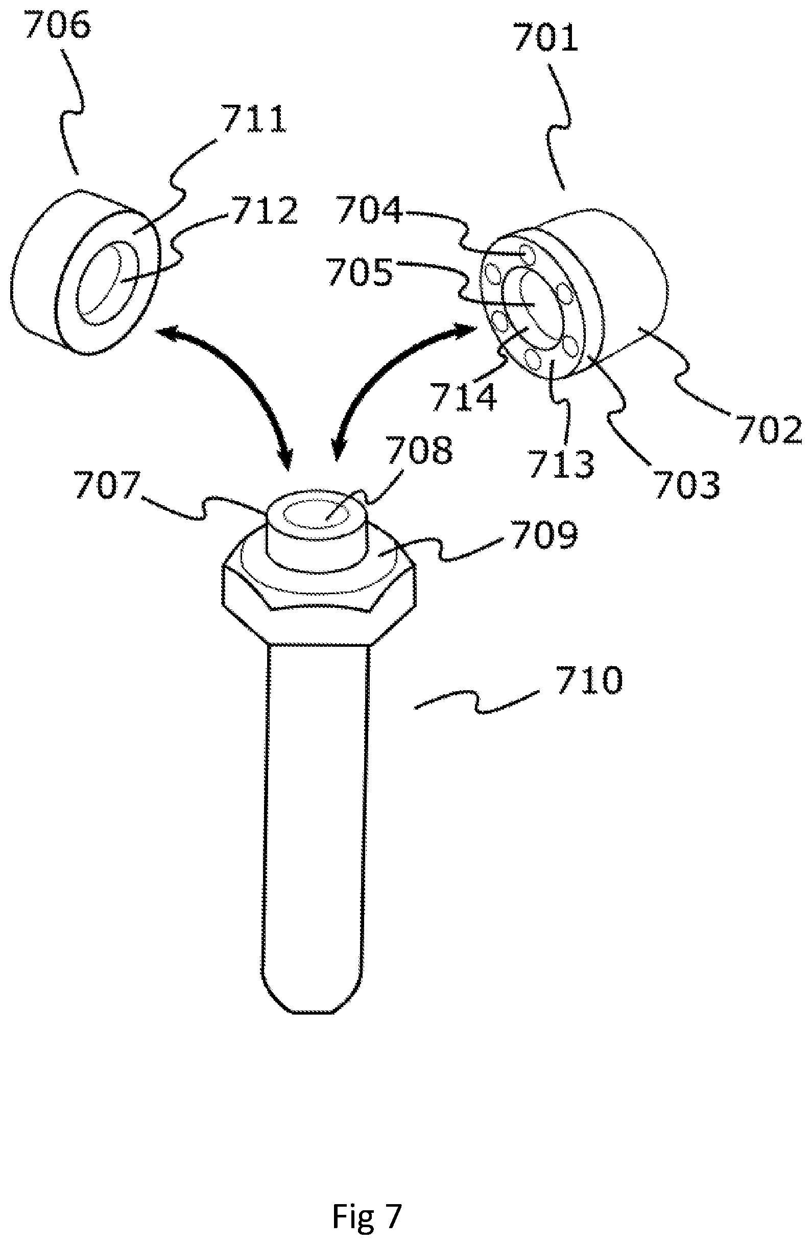 Patent US12618733 Figure 6 – Tension monitoring apparatus including a fixing with a shank under tension and a strain sensor embedded in the shank where the strain sensor is connected to a data processing means