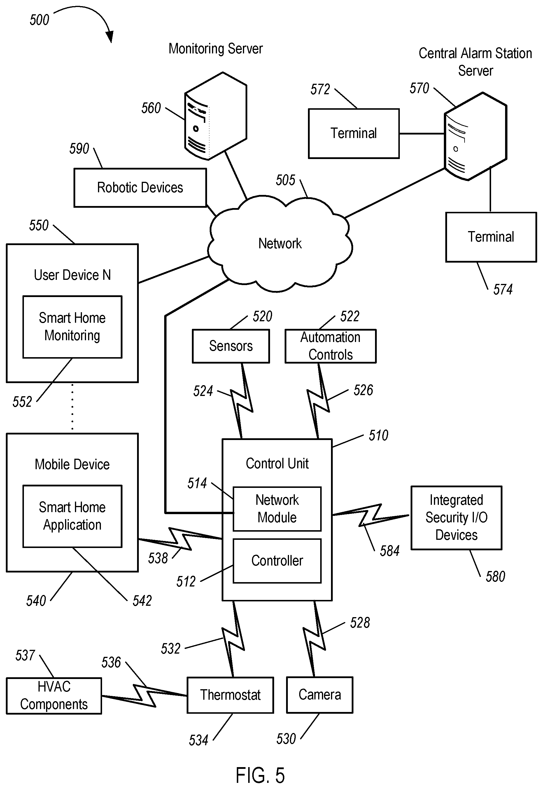 Patent US12618742 Figure 5 – Periodic water leak detection