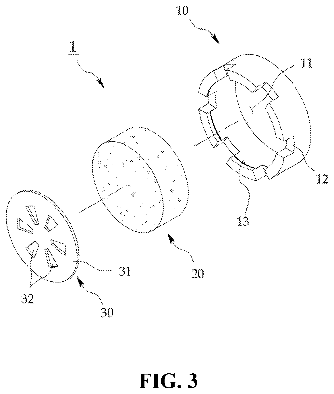 Patent US12618743 Figure 3 – Cartridge for leakage detection sensor