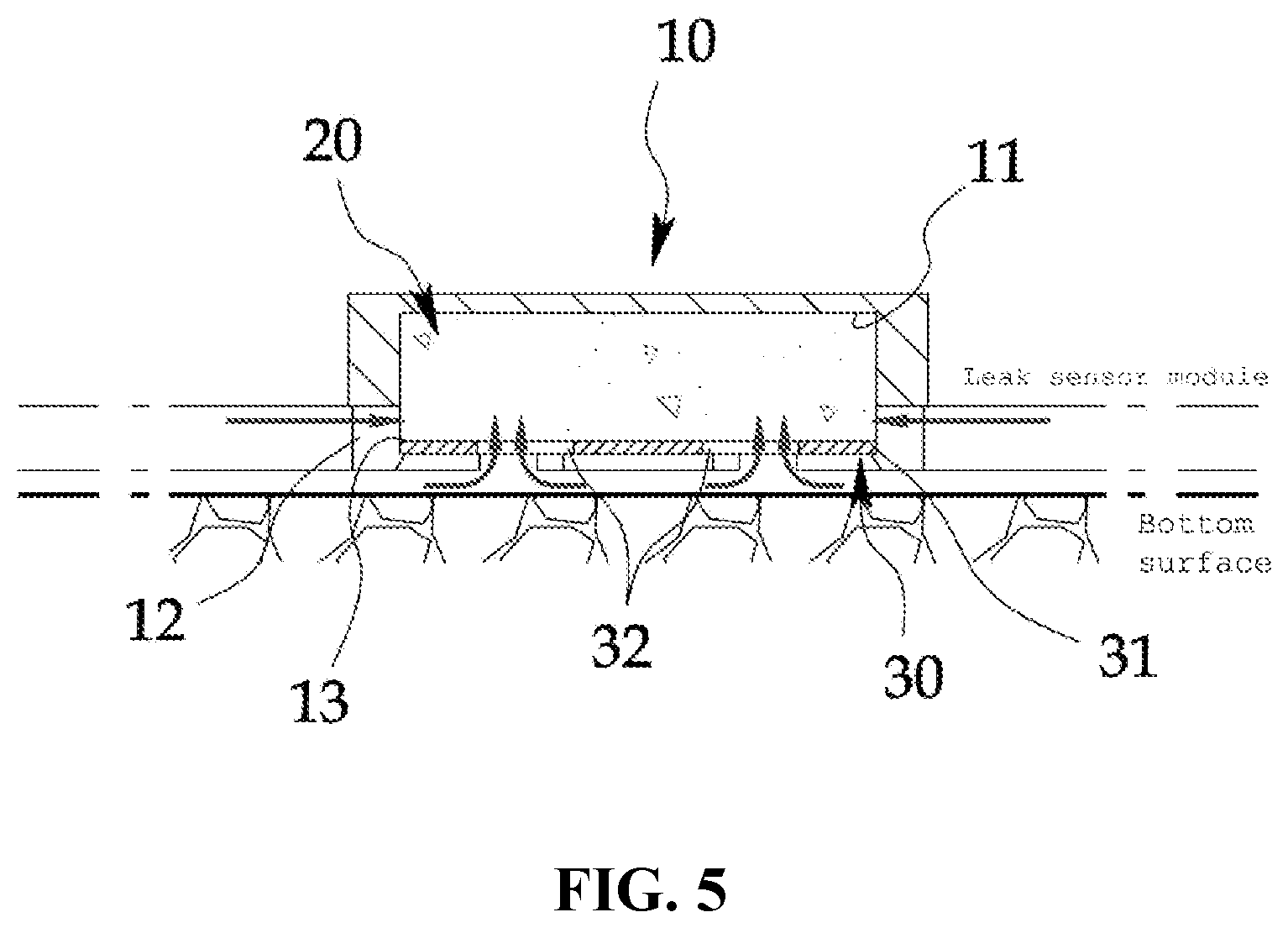 Patent US12618743 Figure 5 – Cartridge for leakage detection sensor