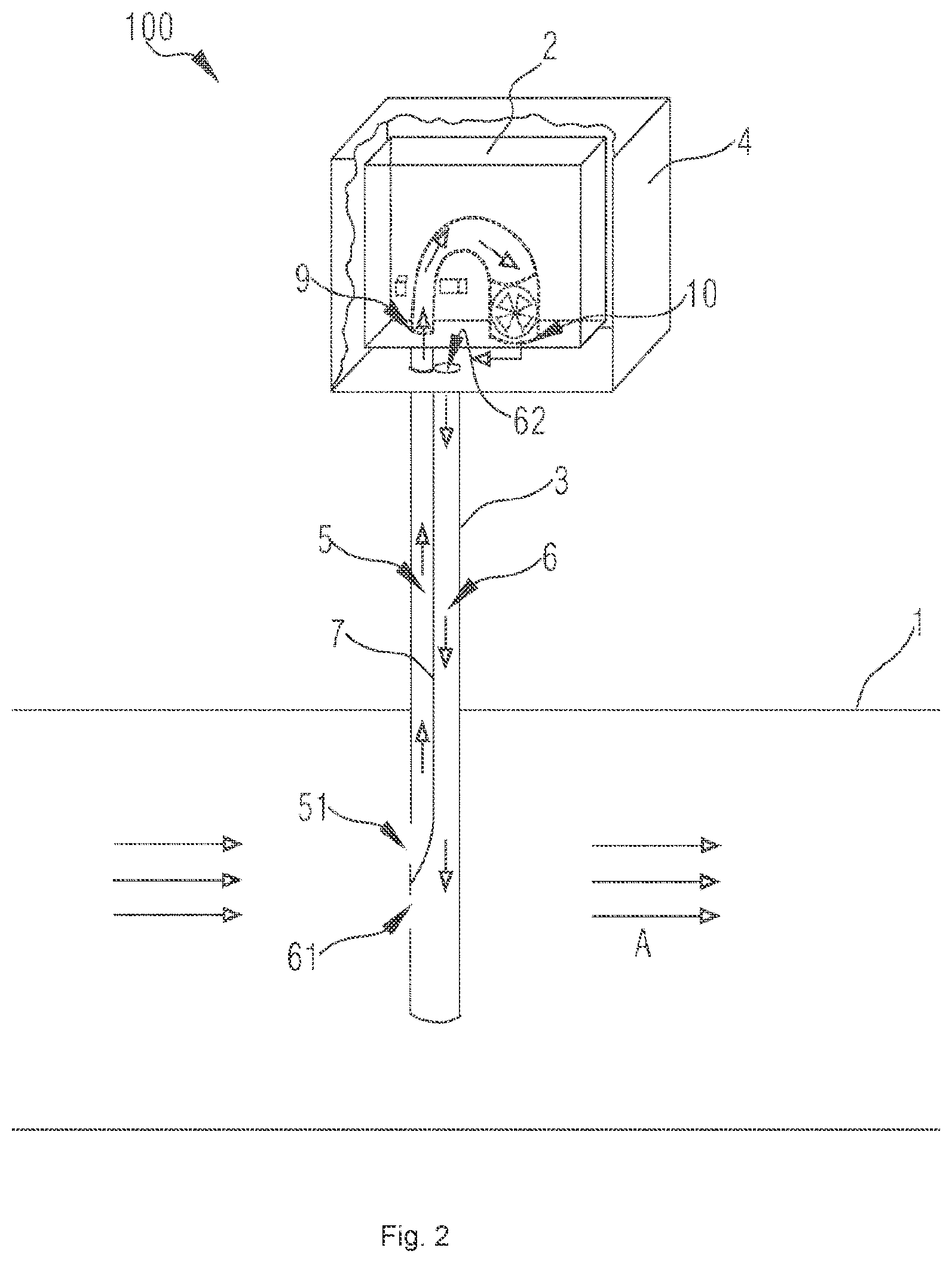 Patent US12618753 Figure 2 – Measurement apparatus for measuring air flowing inside pipeline