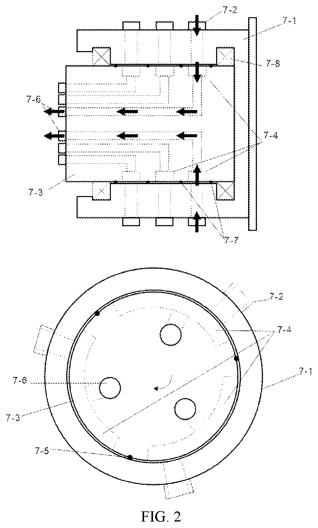 Patent US12618759 Figure 2 – High-pressure liquid delivery system under high centrifugal acceleration condition on arm-centrifuge