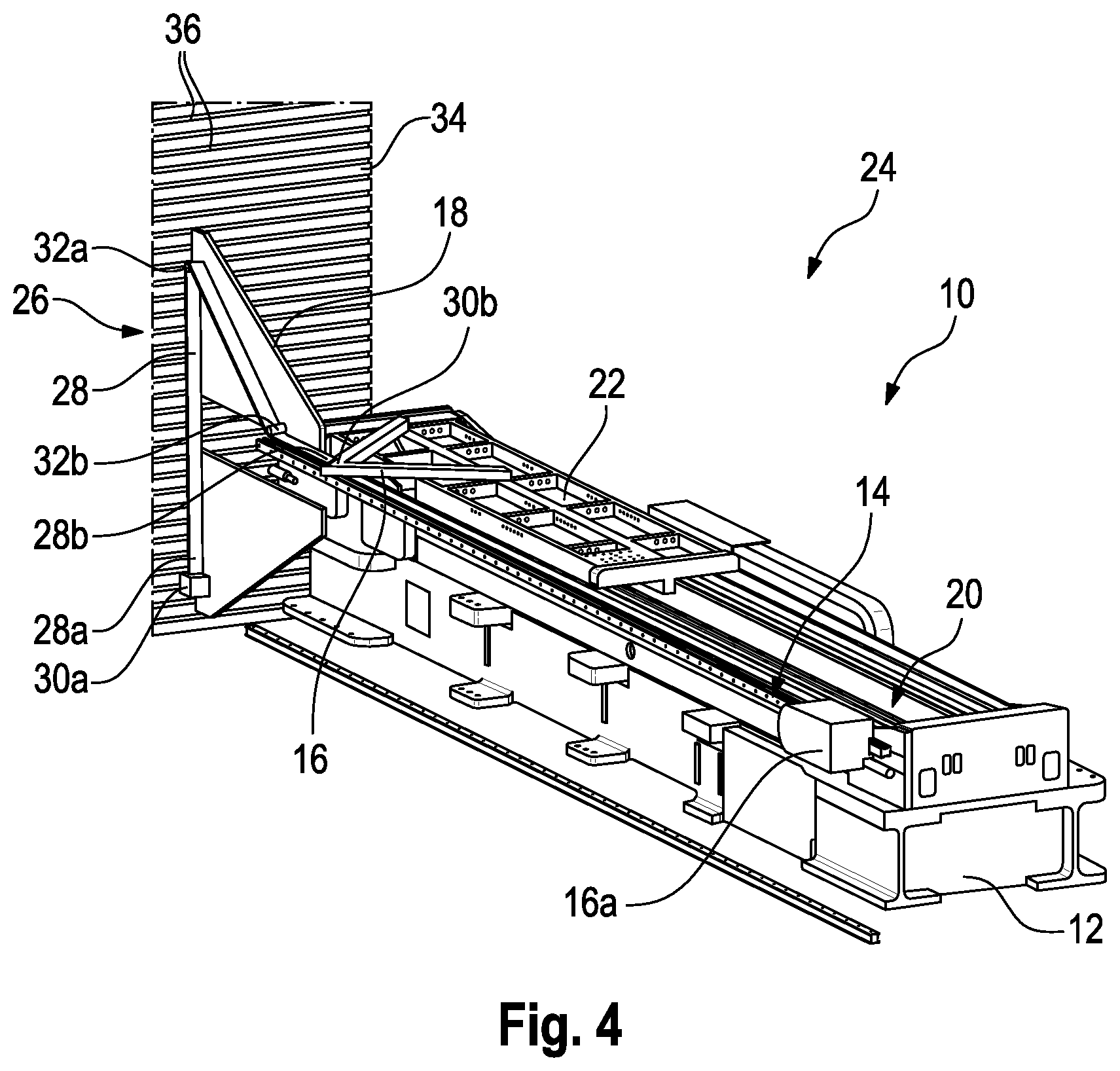 Patent US12618760 Figure 3 – Test rig and test setup for testing a safety belt system and/or for testing components of a safety belt system, and method for operating a test rig