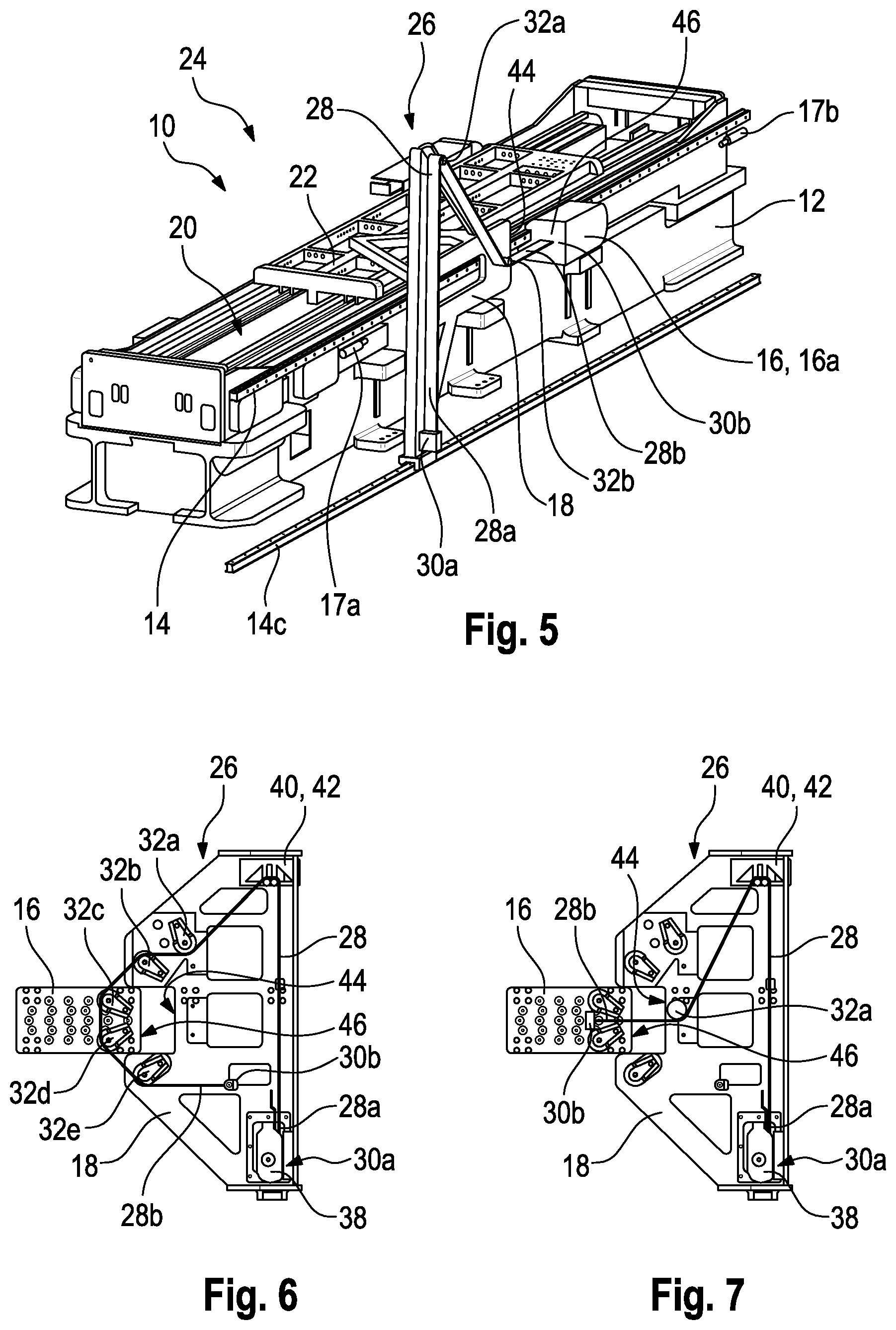 Patent US12618760 Figure 4 – Test rig and test setup for testing a safety belt system and/or for testing components of a safety belt system, and method for operating a test rig