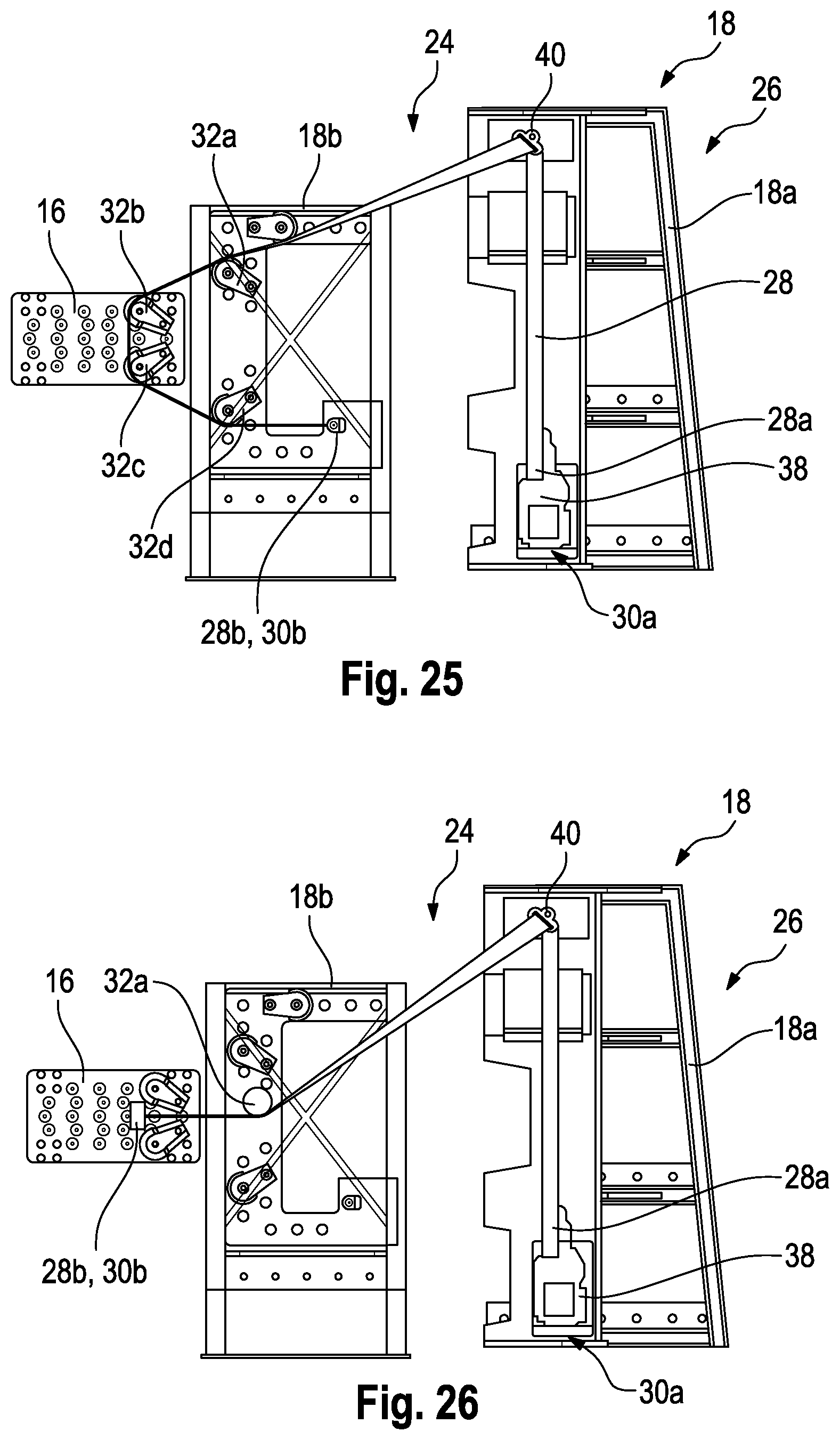 Patent US12618760 Figure 12 – Test rig and test setup for testing a safety belt system and/or for testing components of a safety belt system, and method for operating a test rig