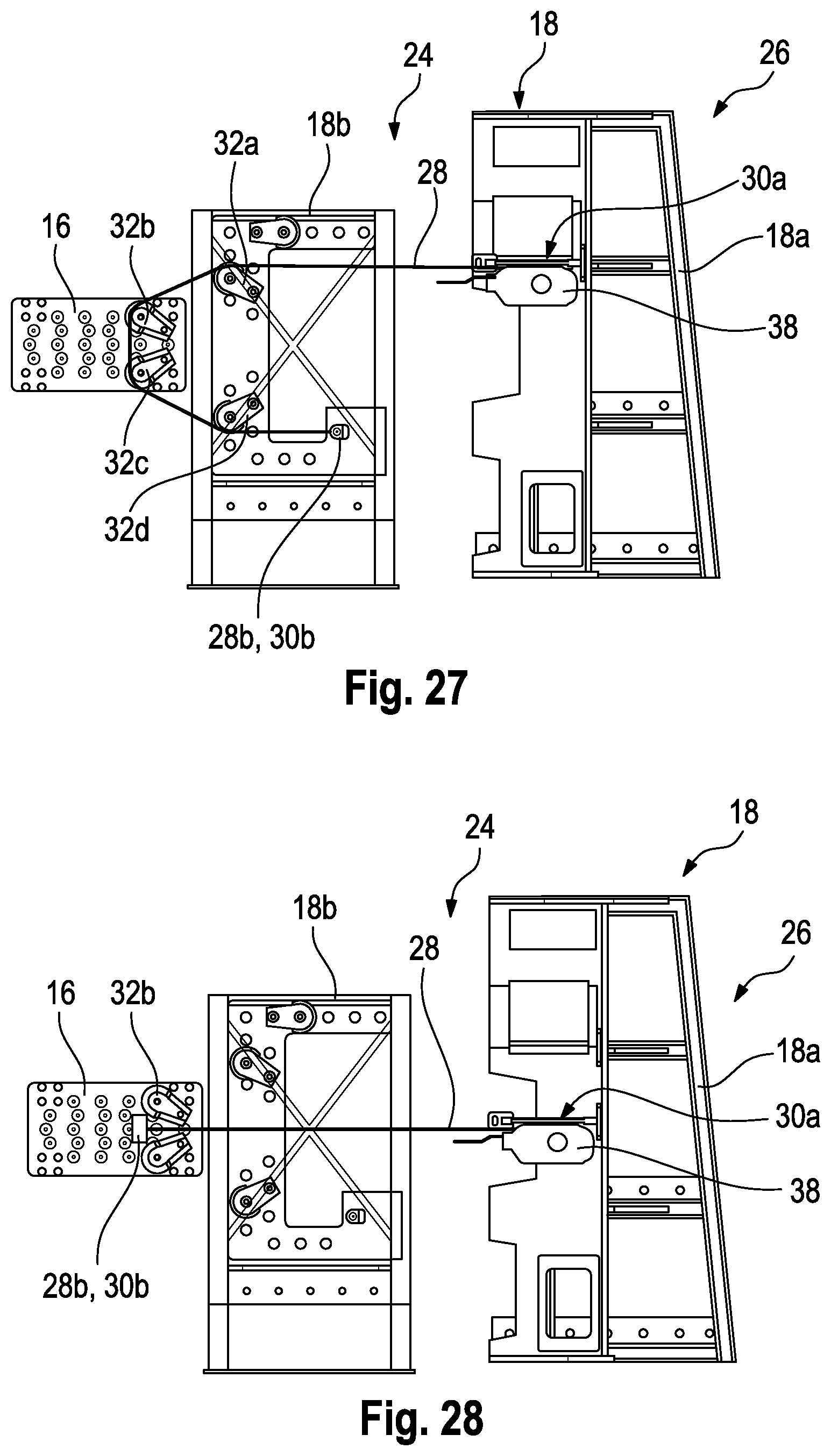 Patent US12618760 Figure 13 – Test rig and test setup for testing a safety belt system and/or for testing components of a safety belt system, and method for operating a test rig