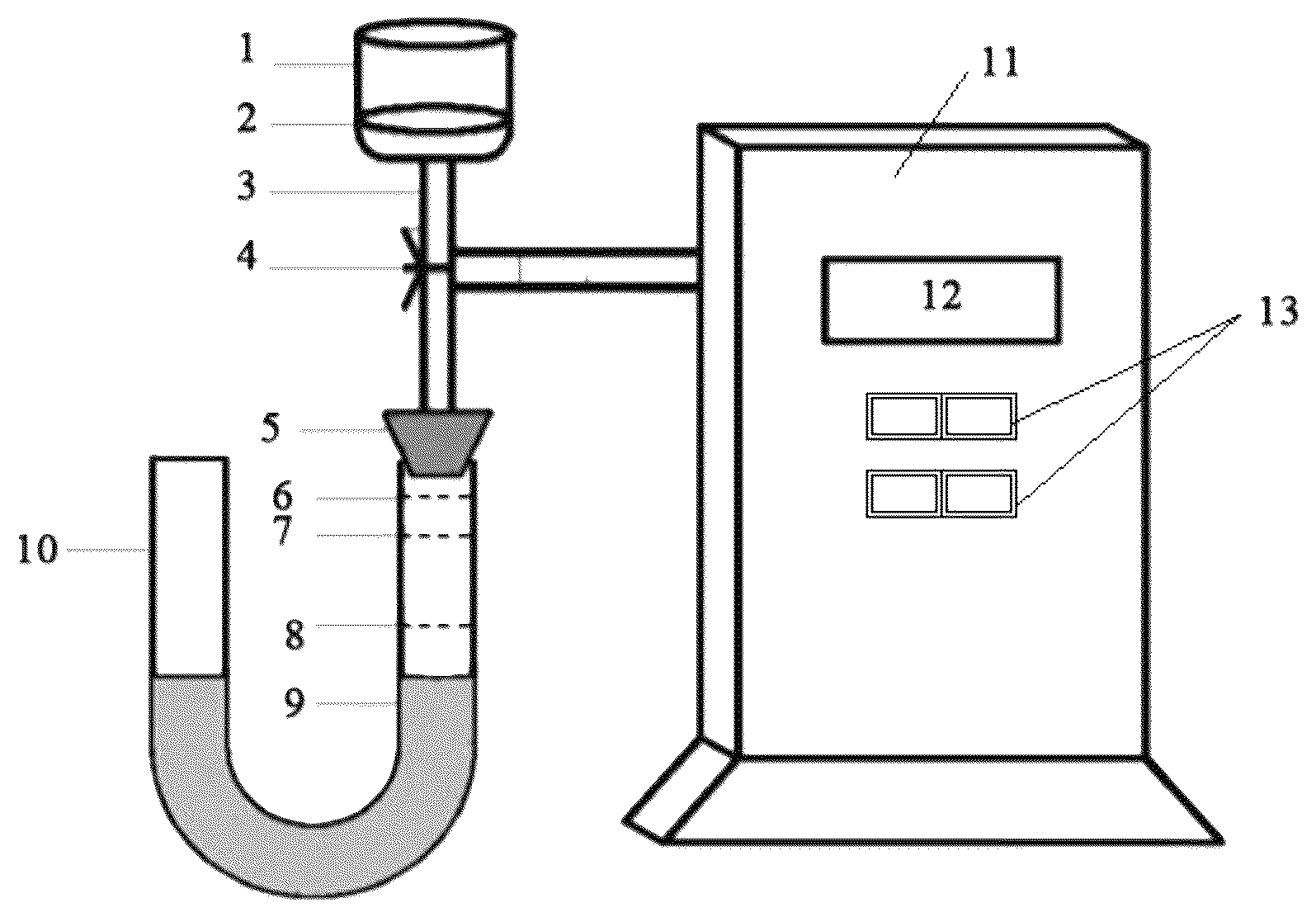 Patent US12618763 Figure 1 – Experimental device and method for characterization of particle packing gradation