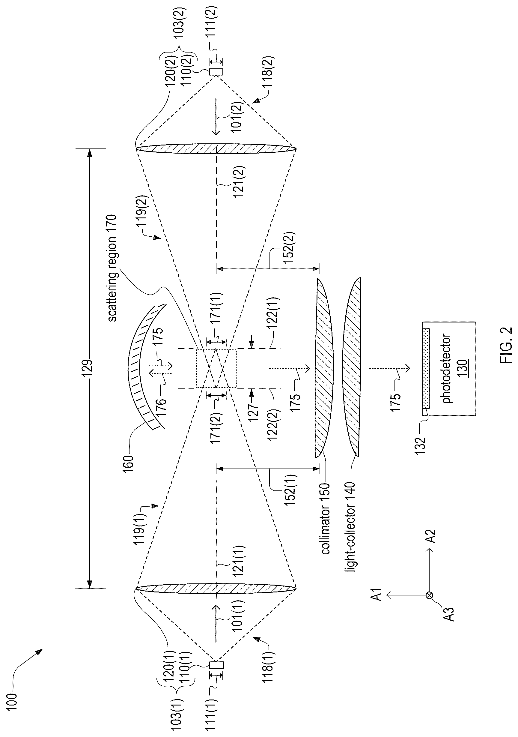 Patent US12618766 Figure 2 – Airborne-particle detector and detection method
