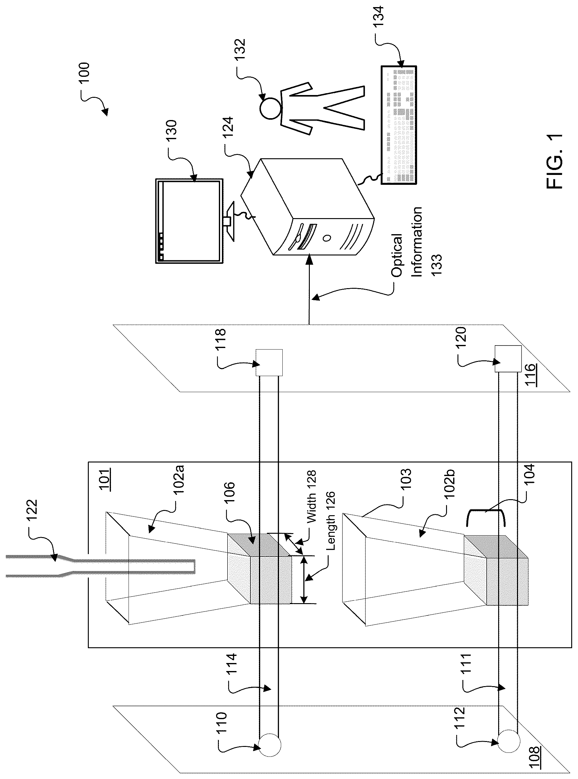 Patent US12618774 Figure 1 – Fluid testing system