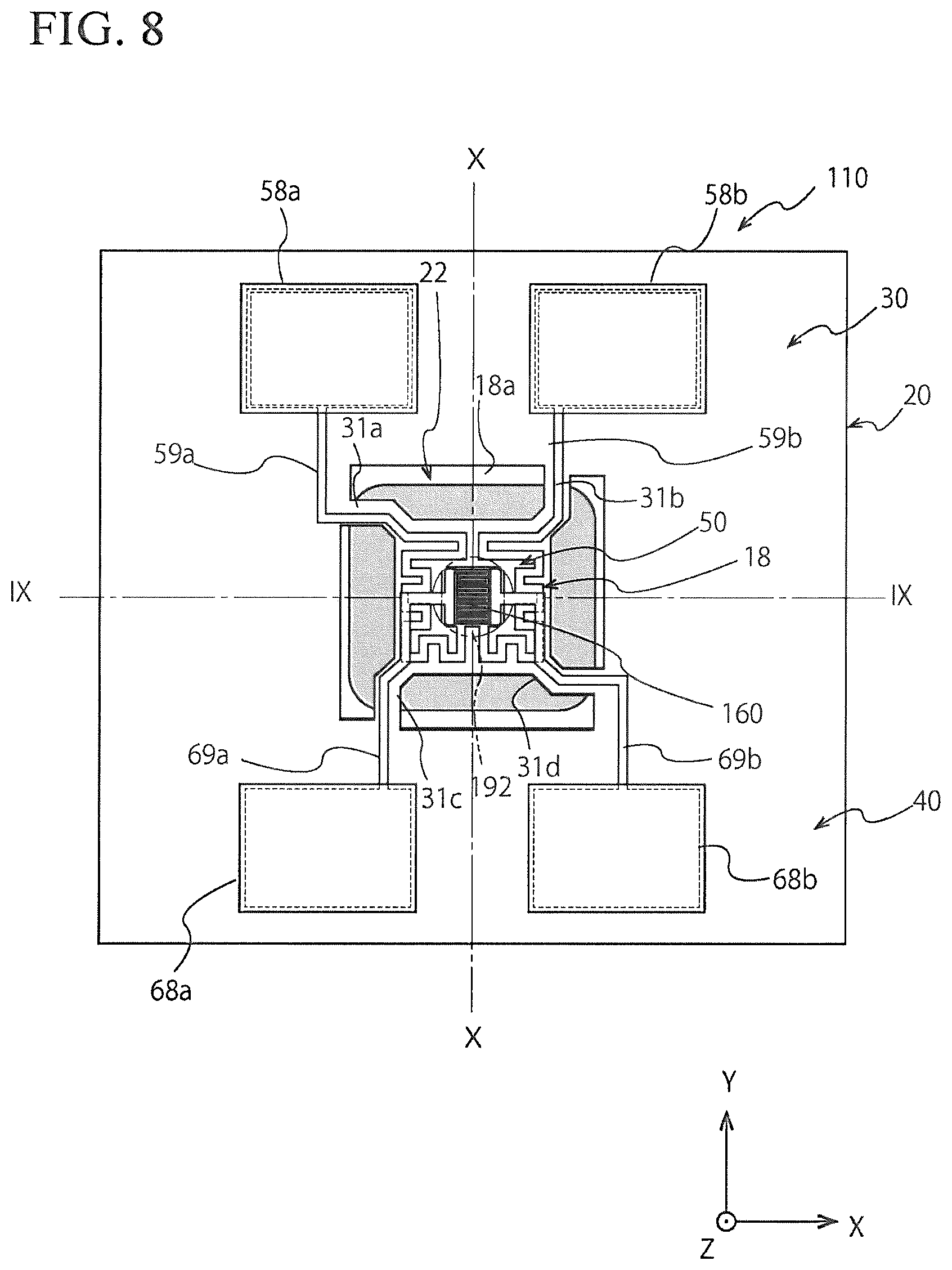Patent US12618792 Figure 8 – Gas sensor