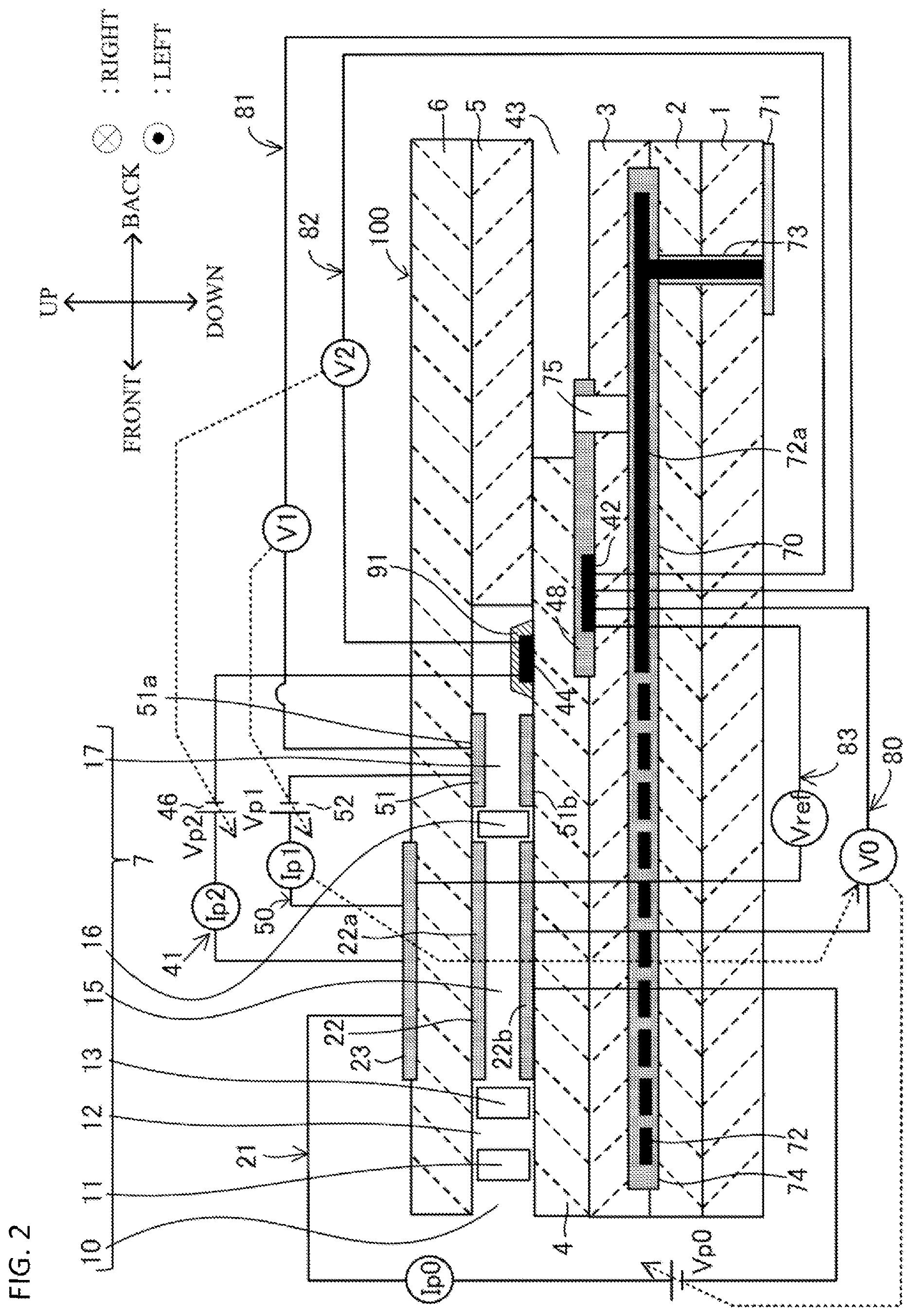 Patent US12618798 Figure 2 – Gas sensor element and gas sensor