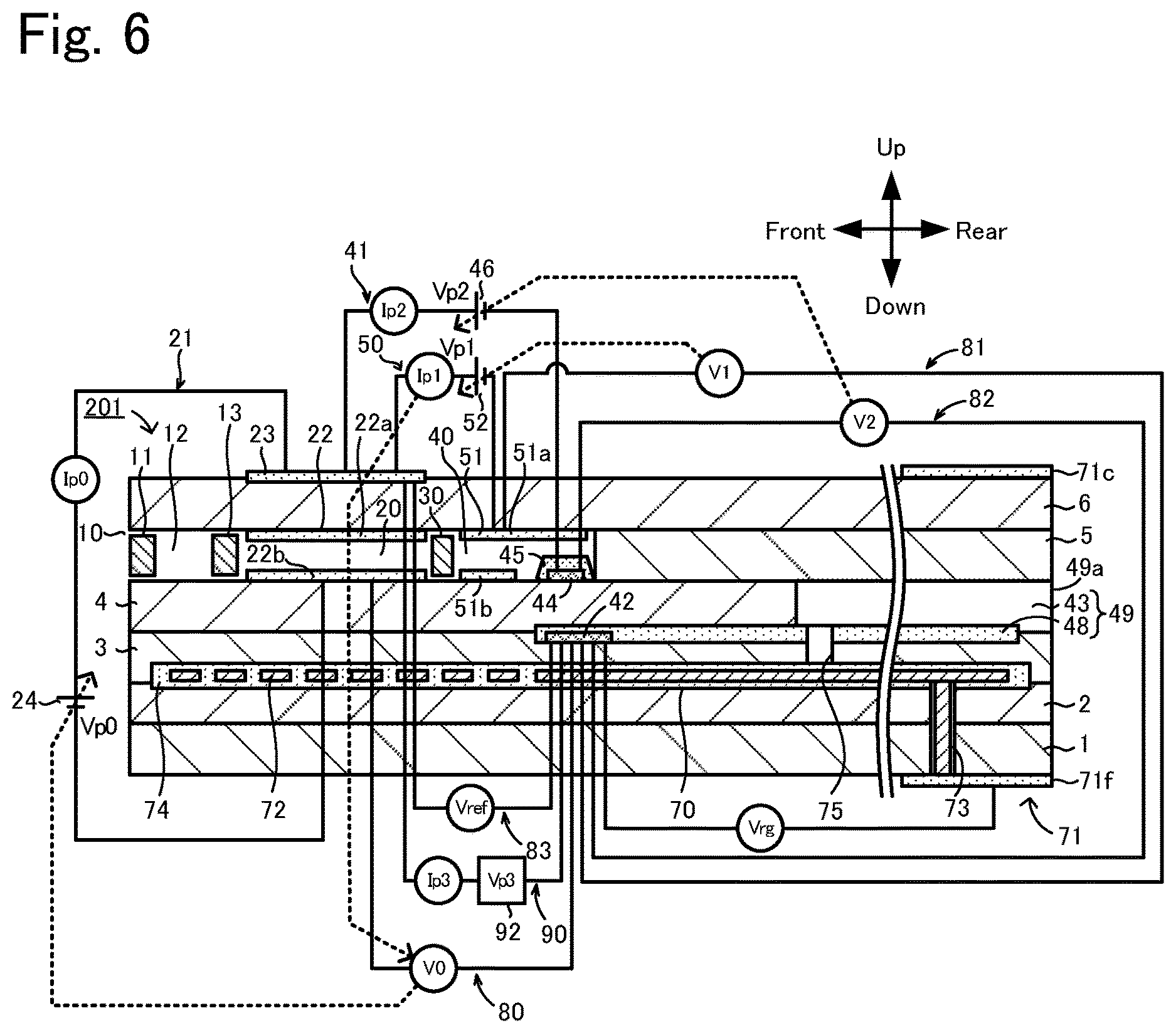 Patent US12618799 Figure 5 – Gas sensor and method of identifying deviation of reference potential of the same