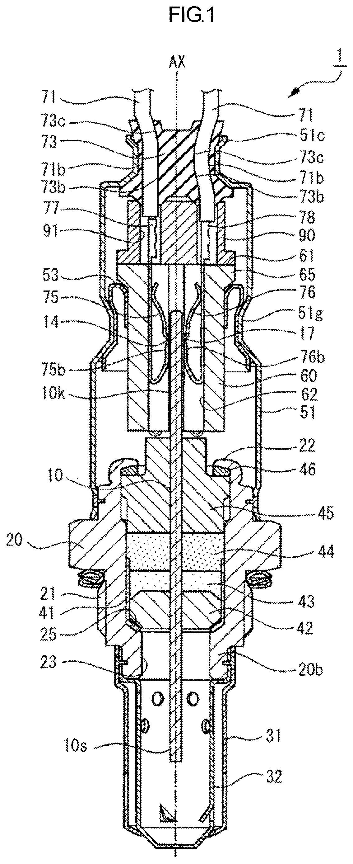 Patent US12618800 — Gas sensor element and gas sensor — Figure 1