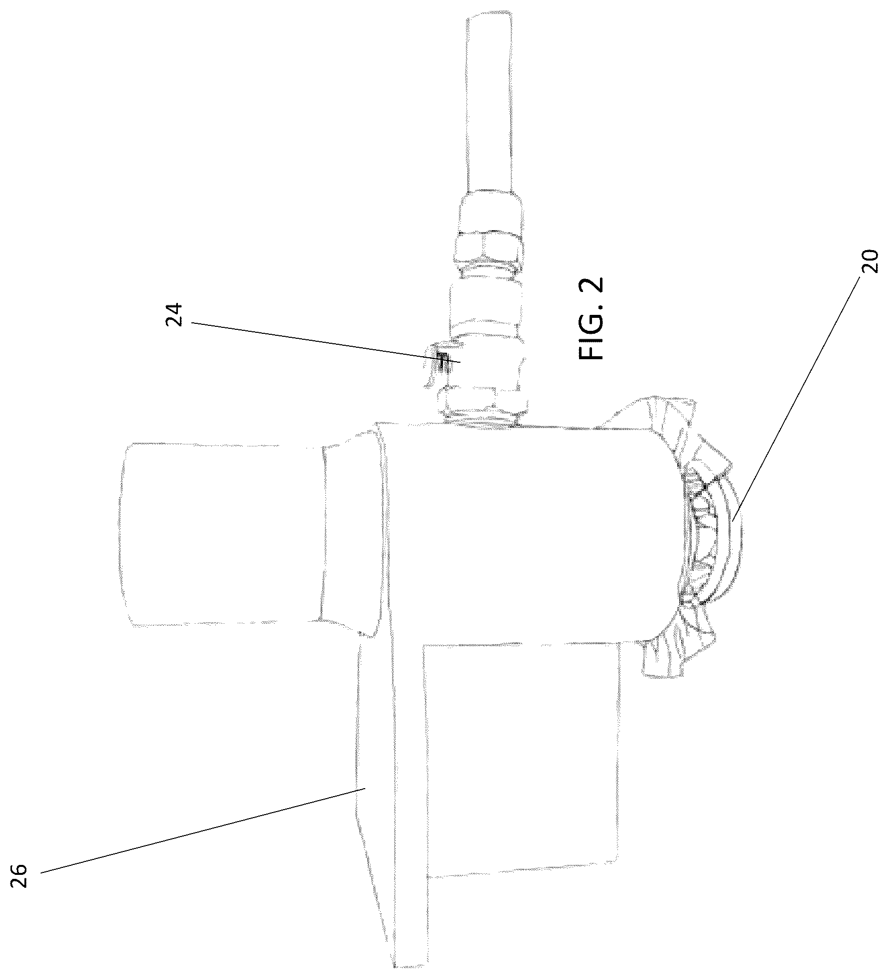 Patent US12618805 Figure 2 – System and method for real-time visualization of foreign objects within a material