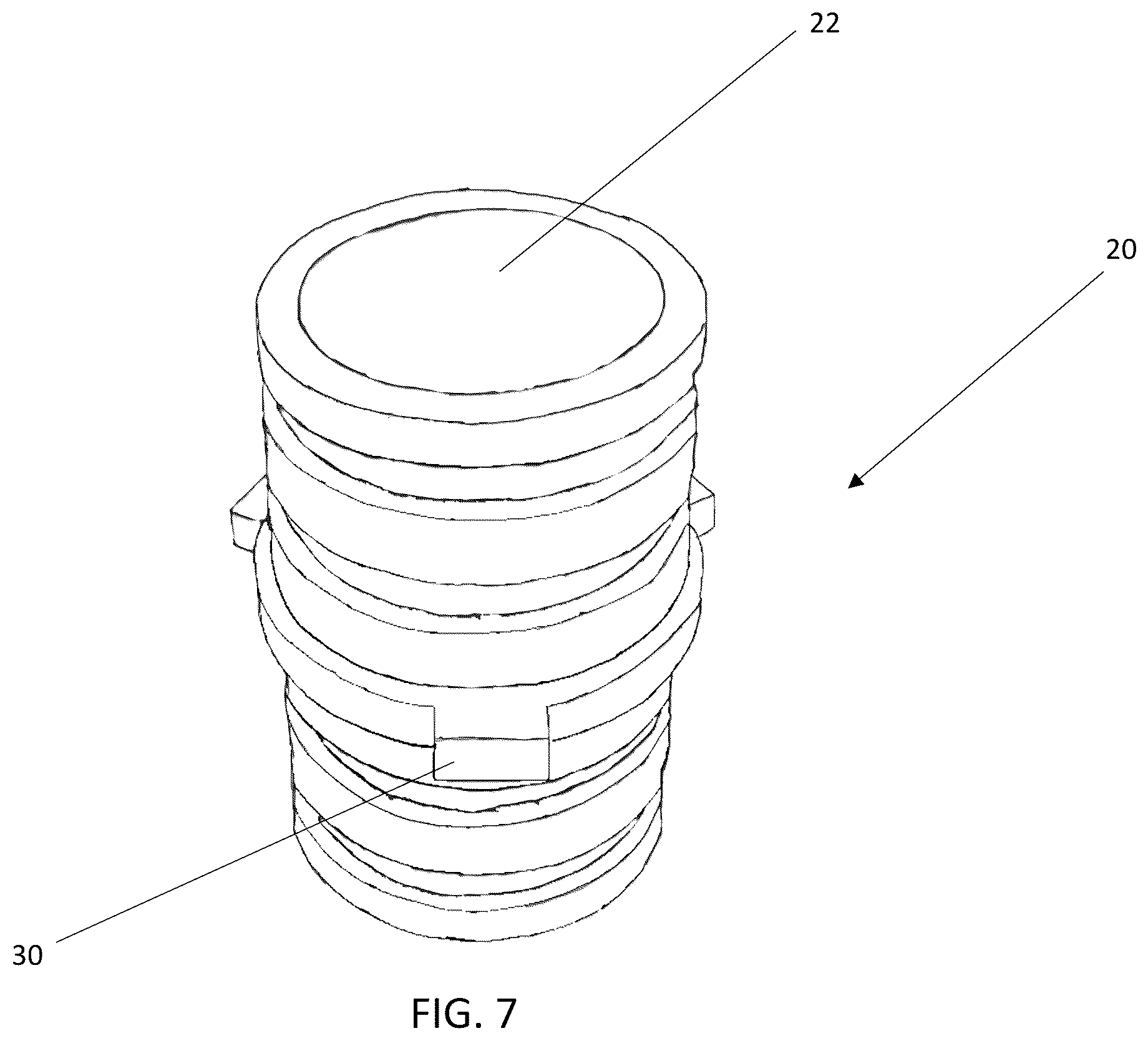 Patent US12618805 Figure 7 – System and method for real-time visualization of foreign objects within a material
