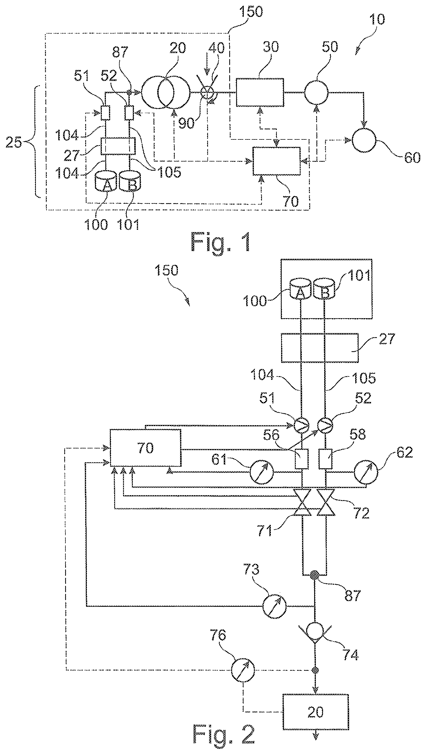 Patent US12618812 Figure 1 – Fluid mixing by fluid supply lines with line-specific fluid pumps for liquid chromatography