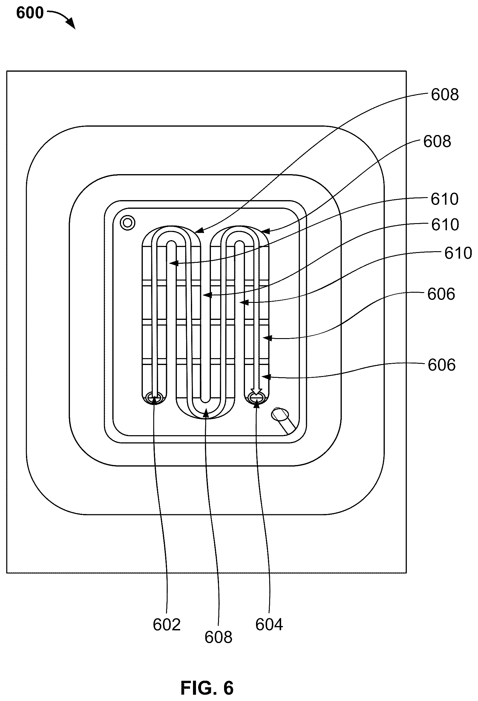 Patent US12618826 Figure 6 – Multi-chip packaging of integrated circuits and flow cells for nanopore sequencing