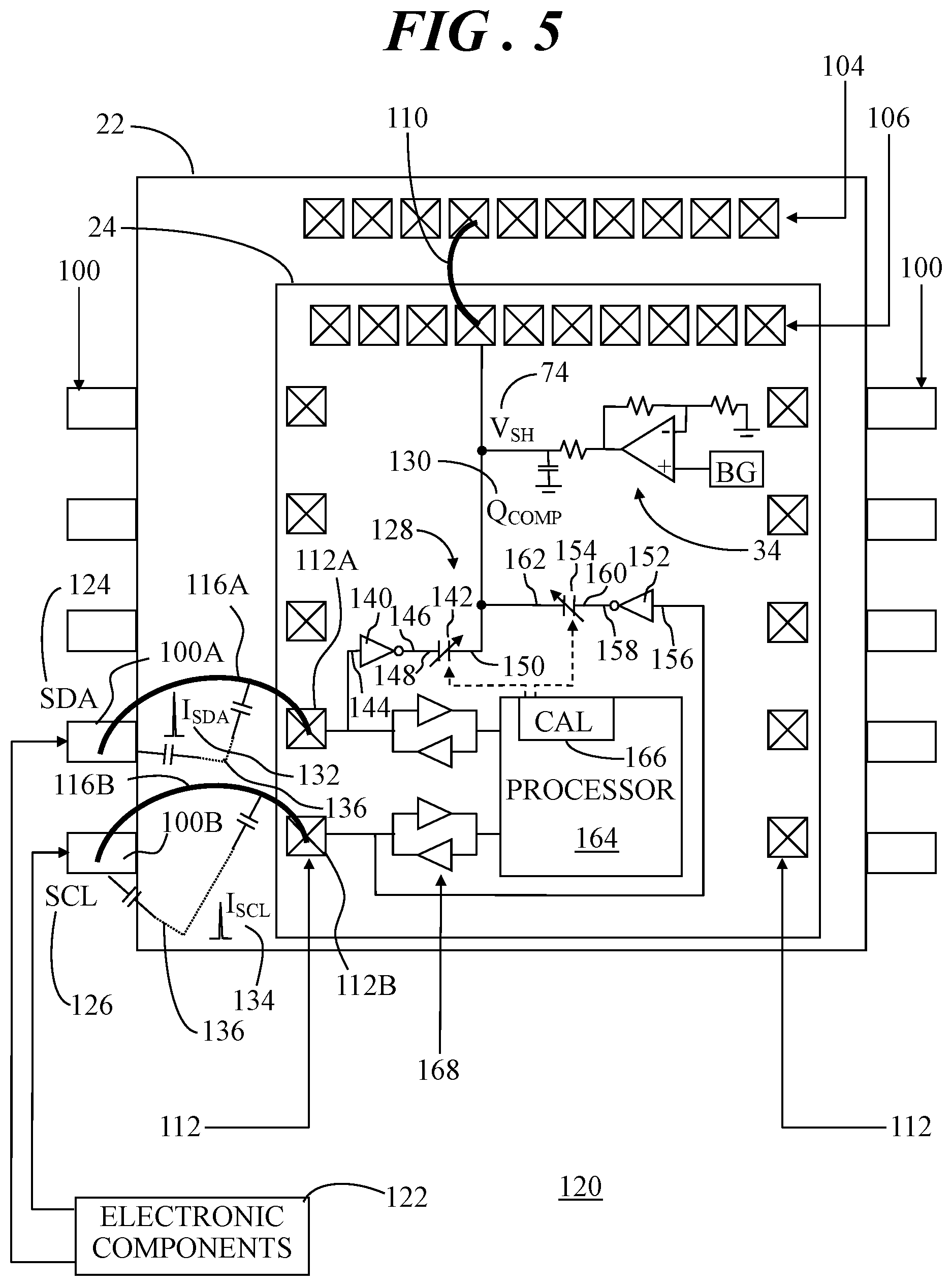 Patent US12618867 Figure 3 – Sensor package with interference reduction and method of operation