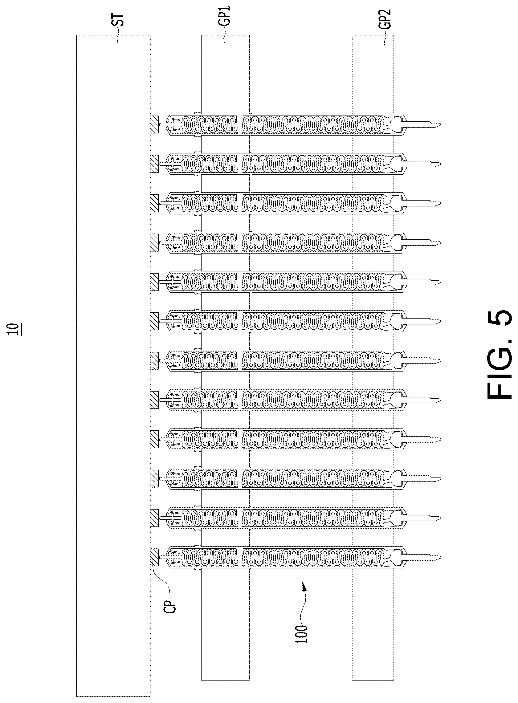 Patent US12618870 Figure 5 – Vertical probe card