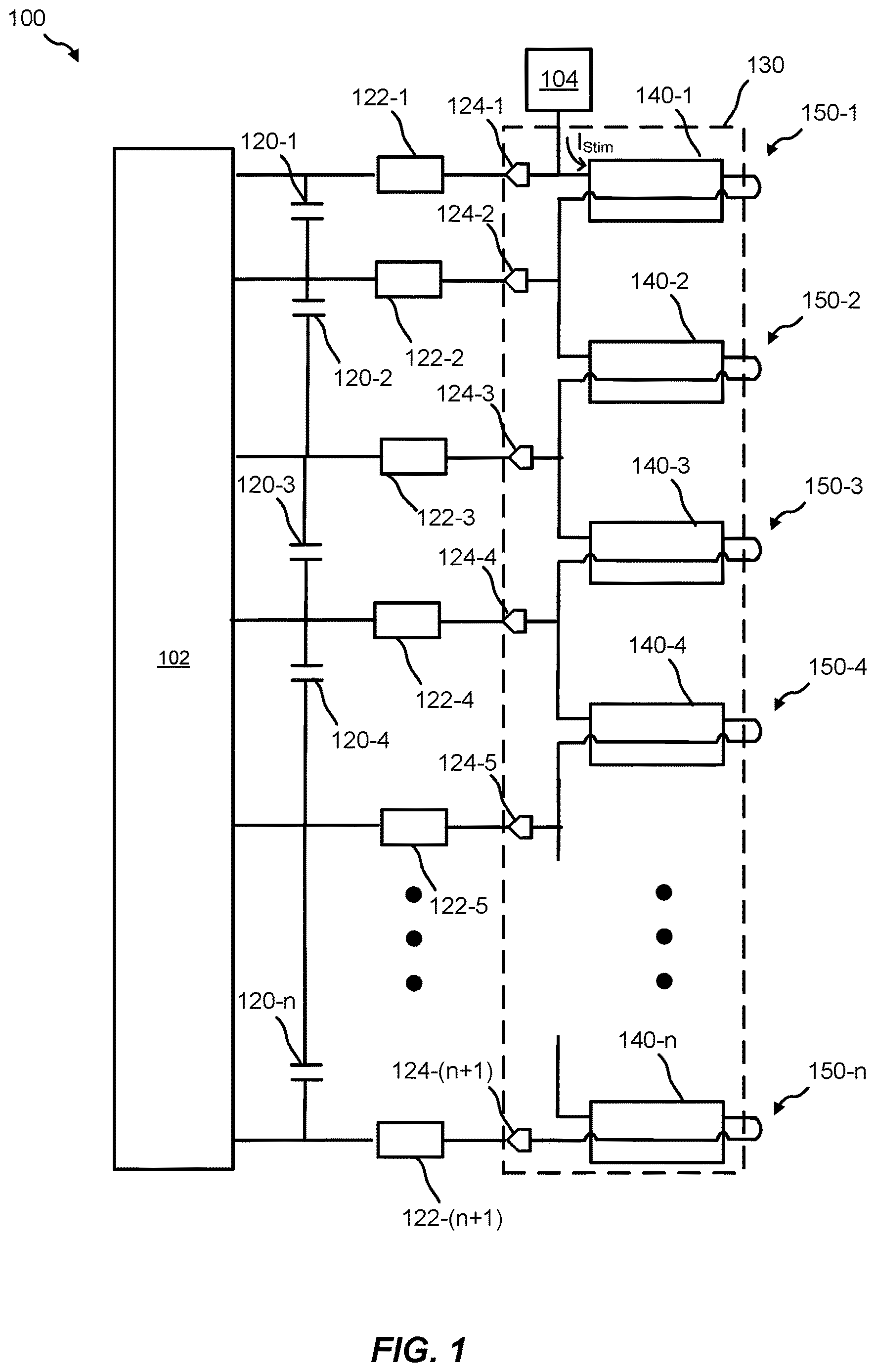 Patent US12618871 Figure 1 – Apparatuses and methods for electrochemical impedance spectroscopy measurements