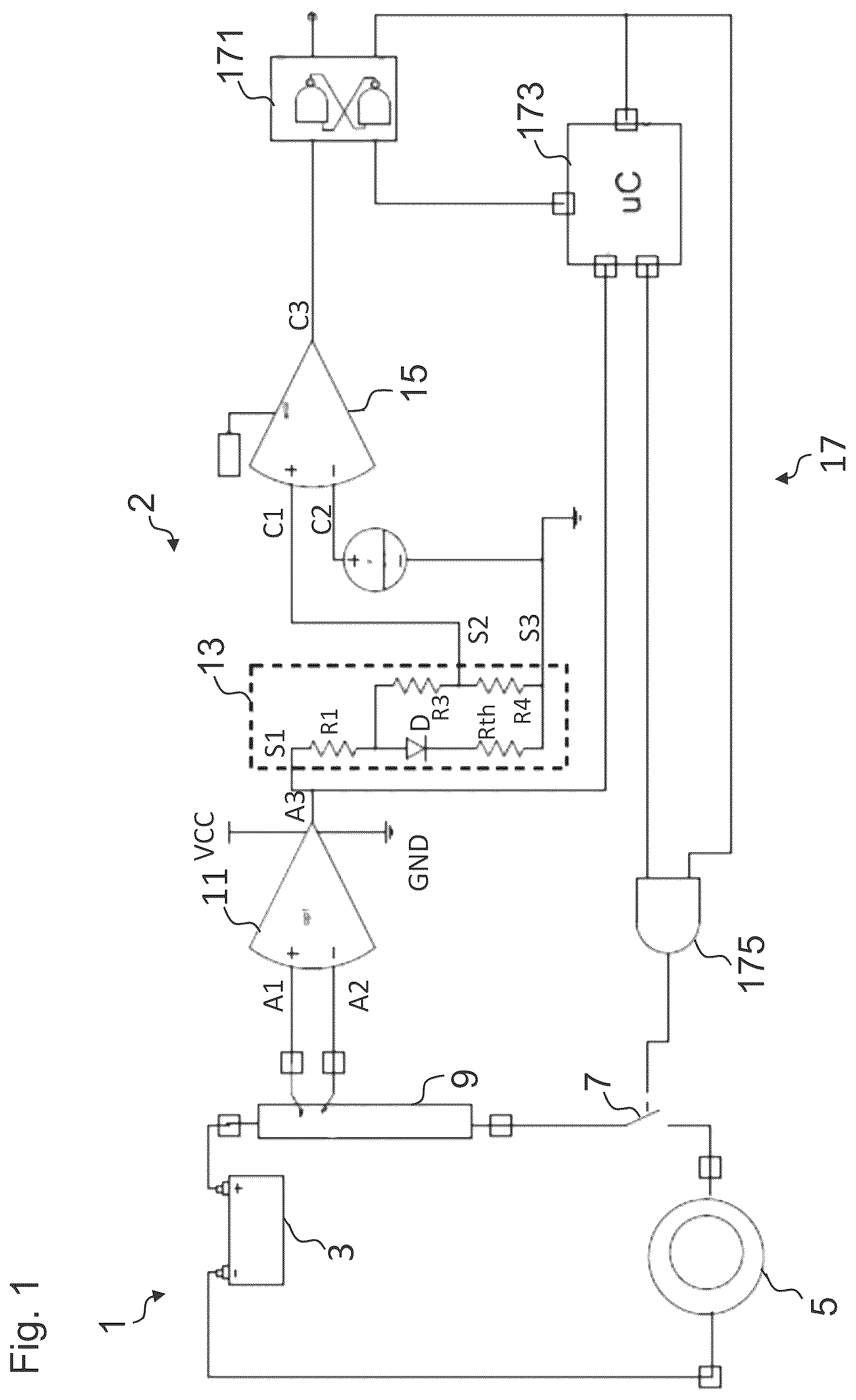Patent US12618872 Figure 1 – Current sensing system