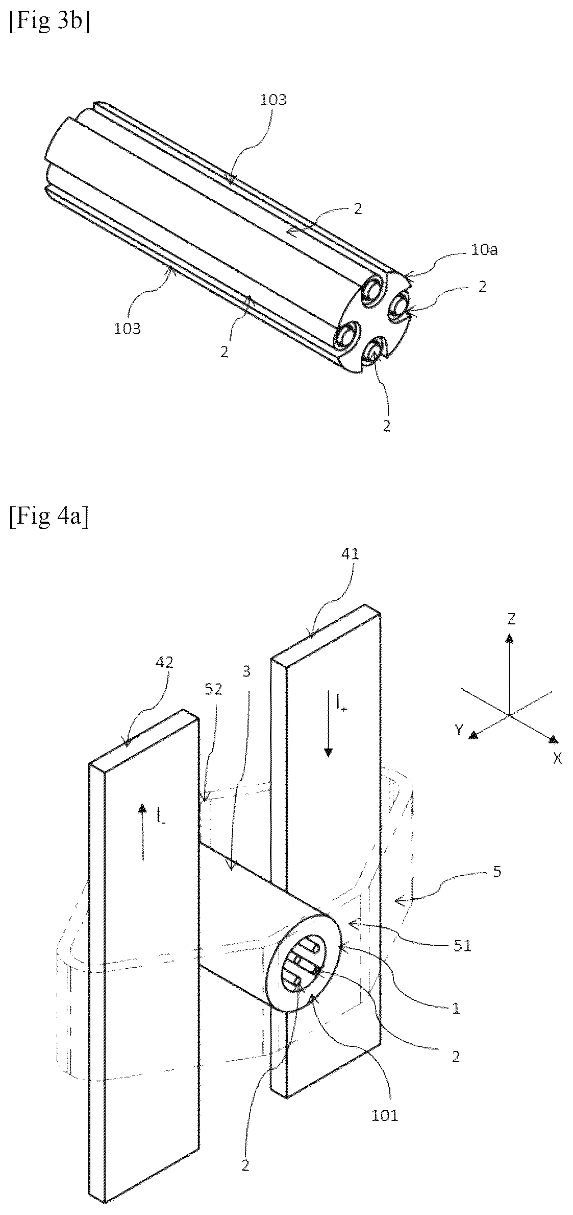 Patent US12618876 Figure 3 – Superparamagnetic transducer and corresponding magnetic field flow sensor for measuring a direct current